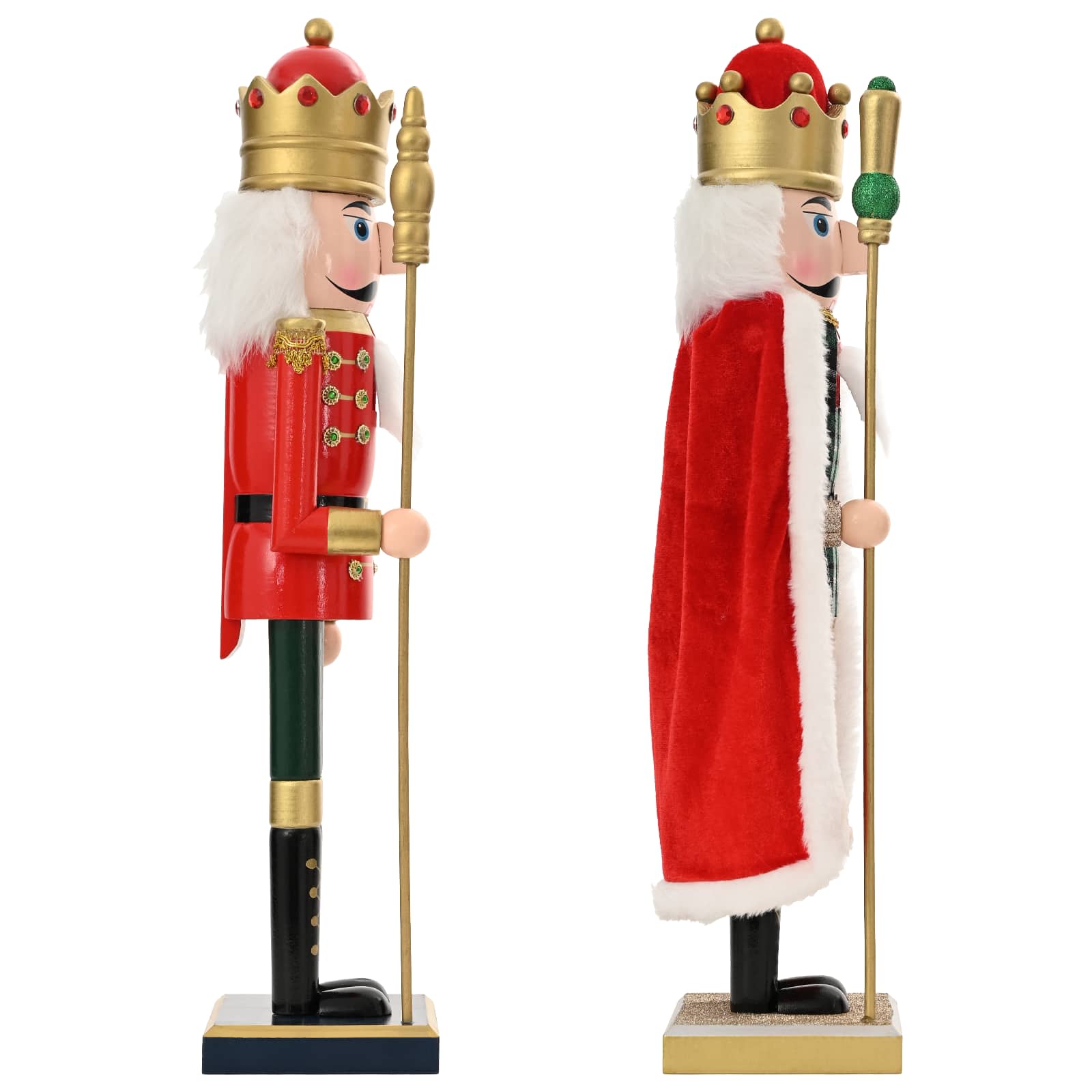Schiaccianoci di Natale TURKU 2 pz Rosso e Nero 50 cm