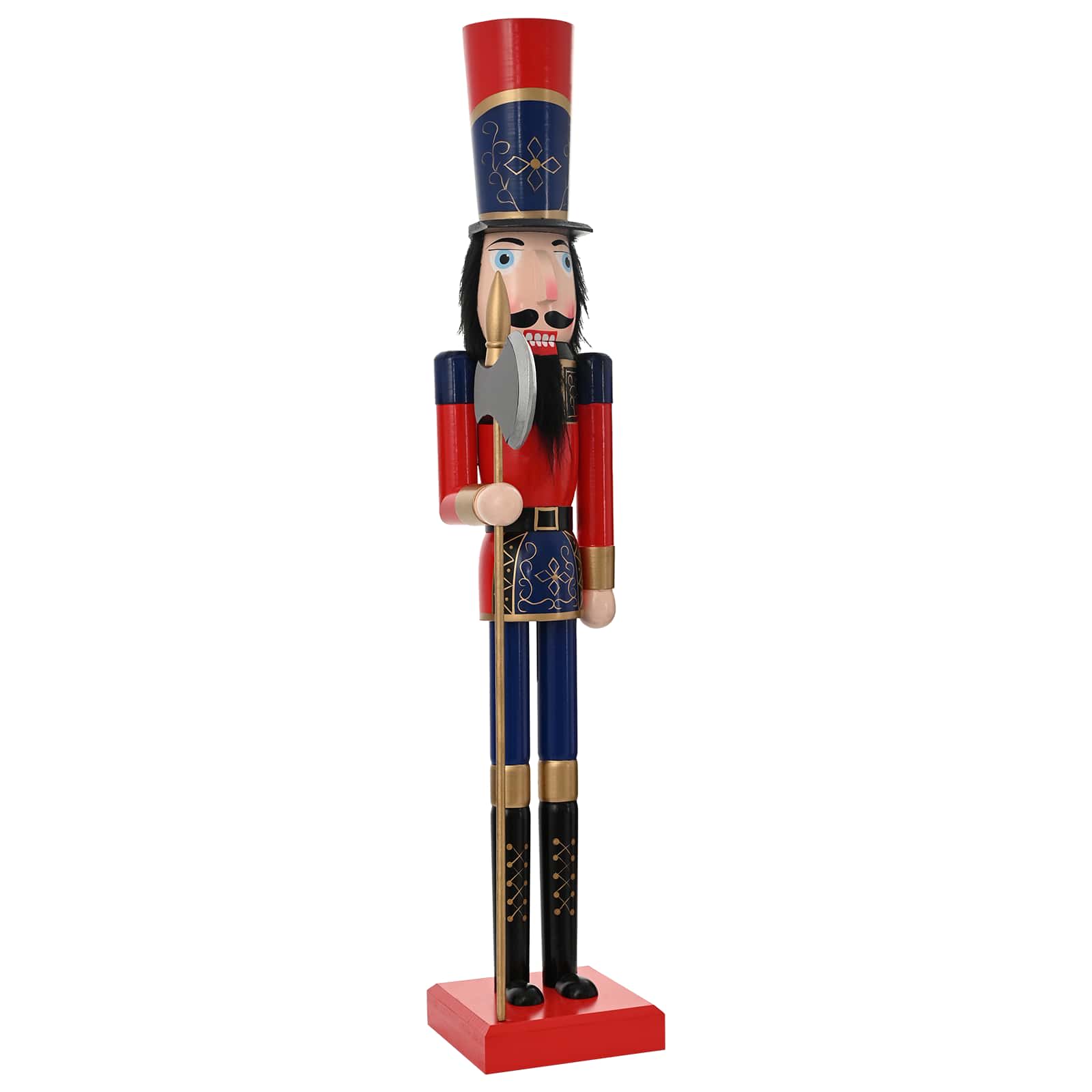 Schiaccianoci di Natale TURKU Rosso e nero 91 cm