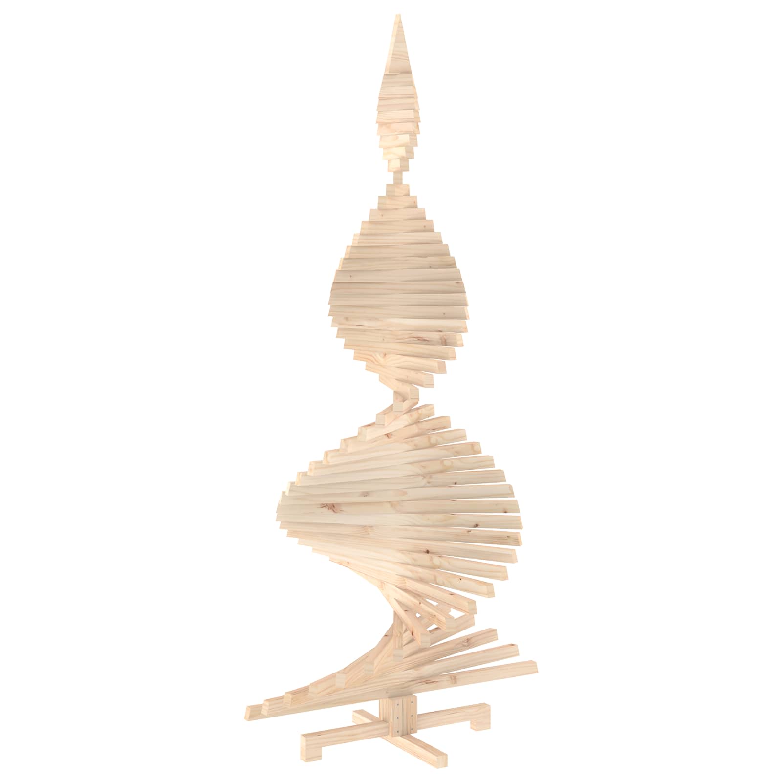 Albero di Natale in legno KOTKA 240 cm Legno Massello di Pino