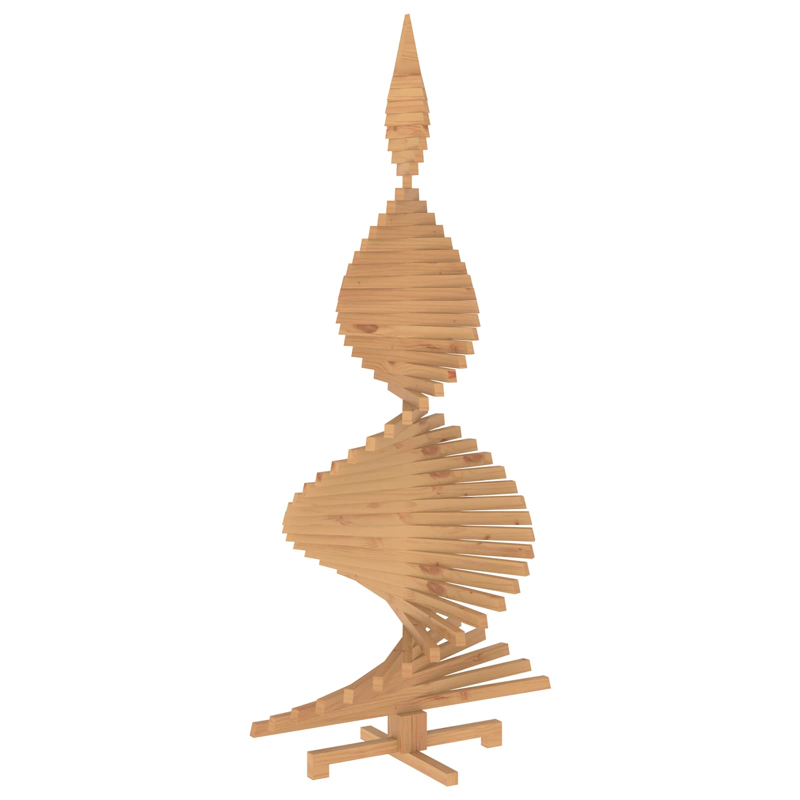 Albero di Natale in legno KOTKA 240 cm Legno Massello di Pino
