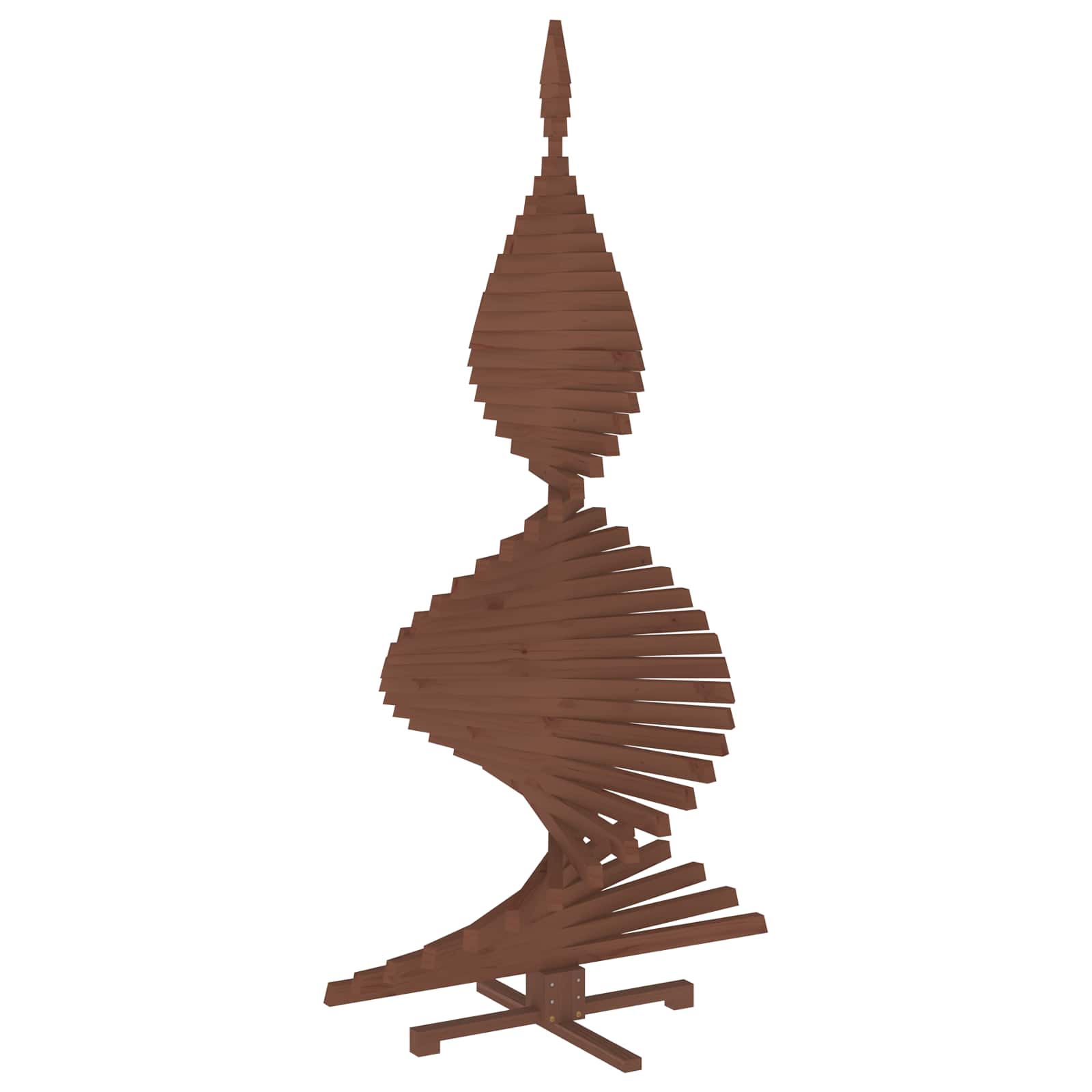 Albero di Natale in legno KOTKA 210 cm Legno Massello di Pino