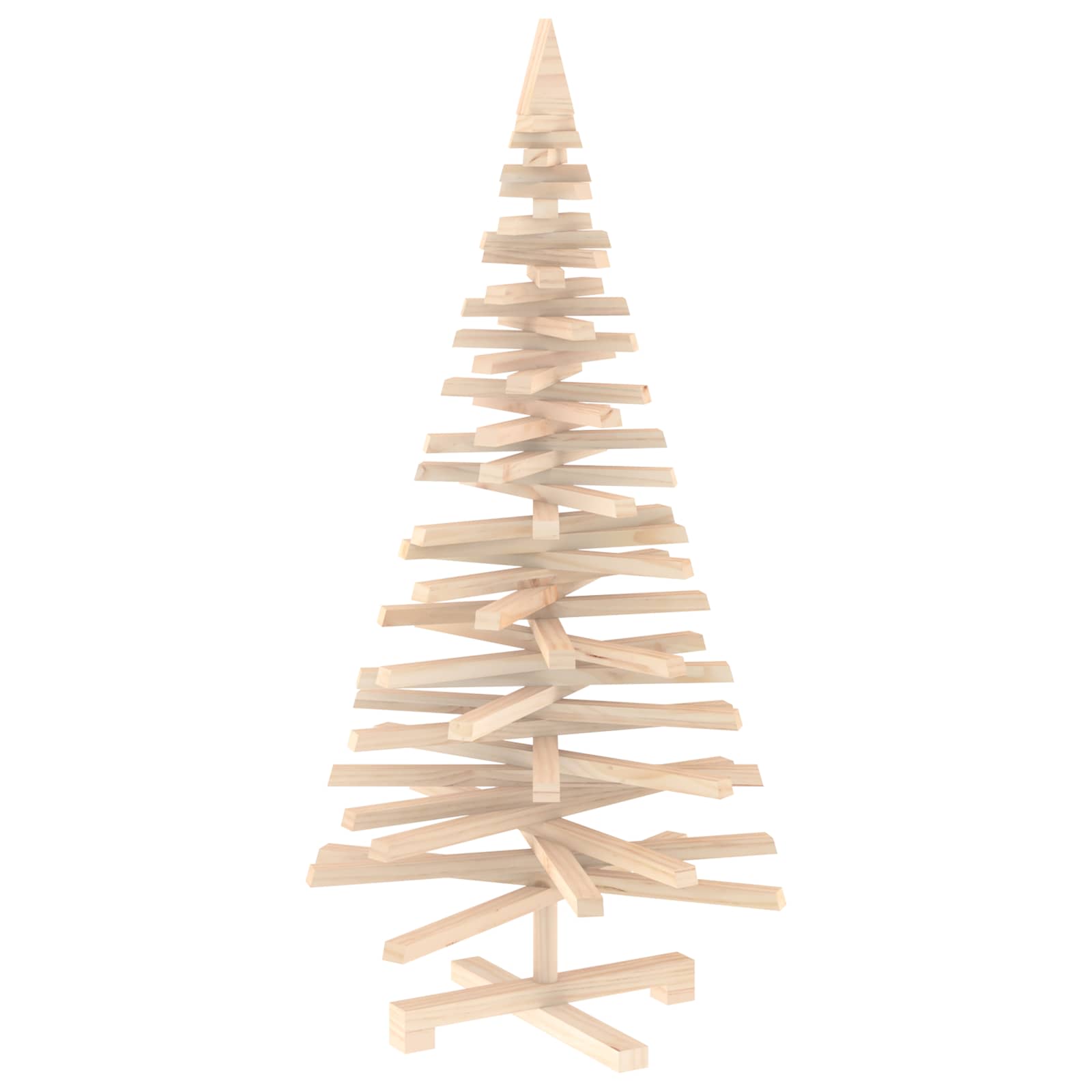 Albero di Natale in legno KOTKA 120 cm Legno Massello di Pino