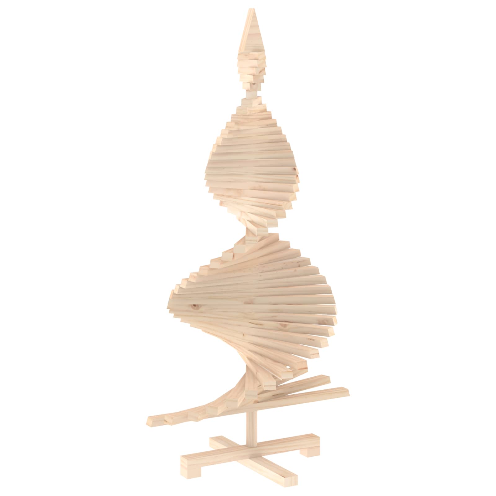 Albero di Natale in legno KOTKA 120 cm Legno Massello di Pino