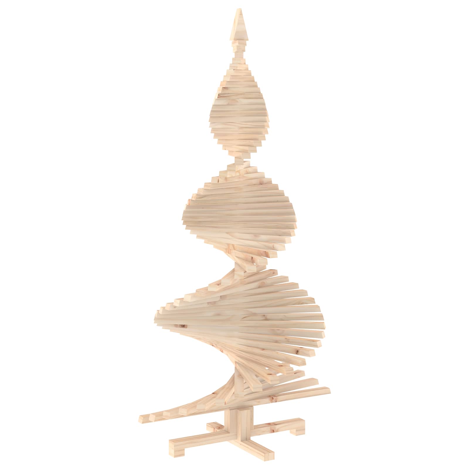 Albero di Natale in legno KOTKA 150 cm Legno Massello di Pino
