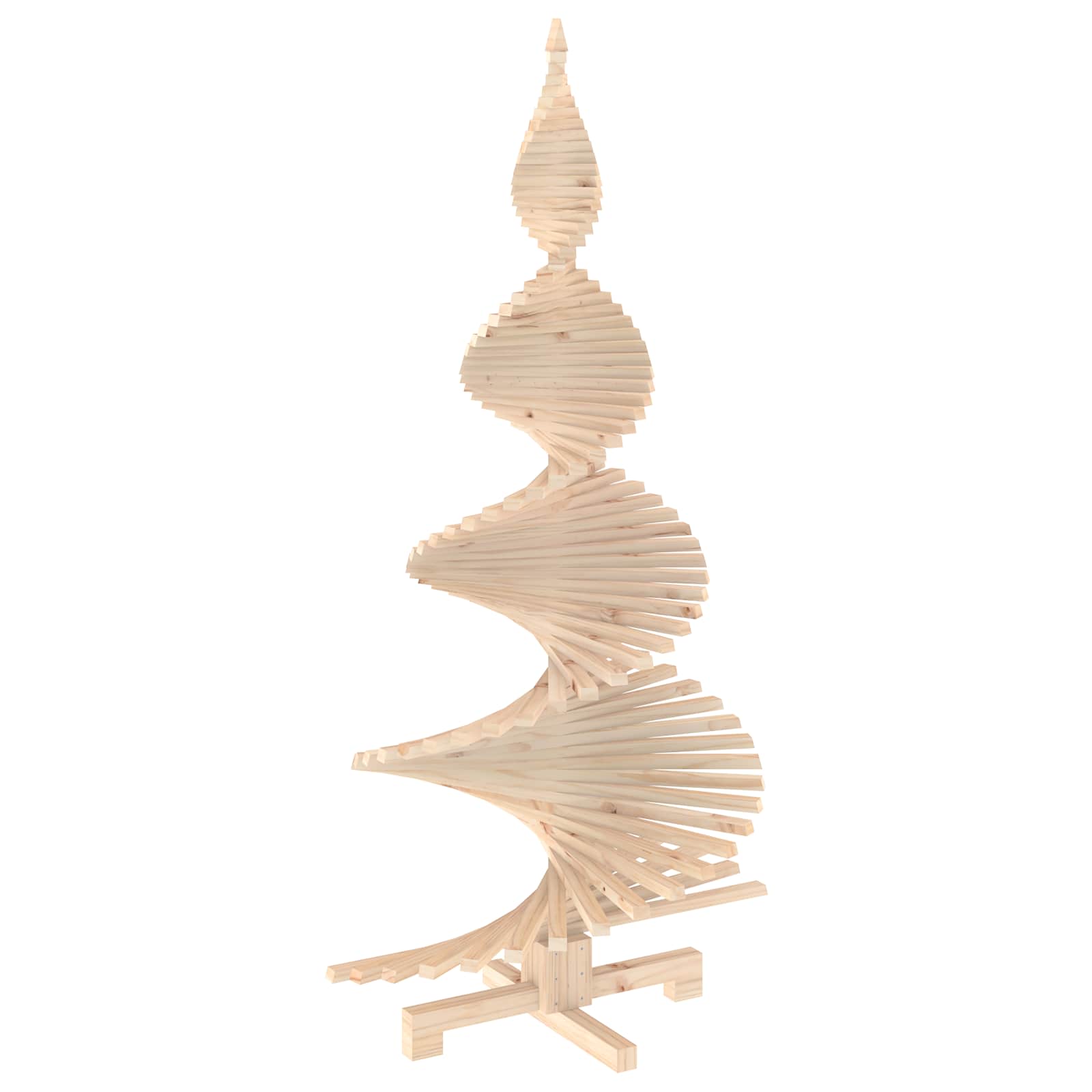 Albero di Natale in legno KOTKA 180 cm Legno Massello di Pino
