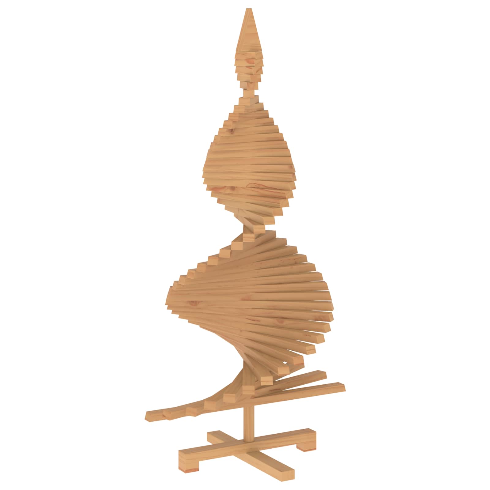 Albero di Natale in legno KOTKA 120 cm Legno Massello di Pino
