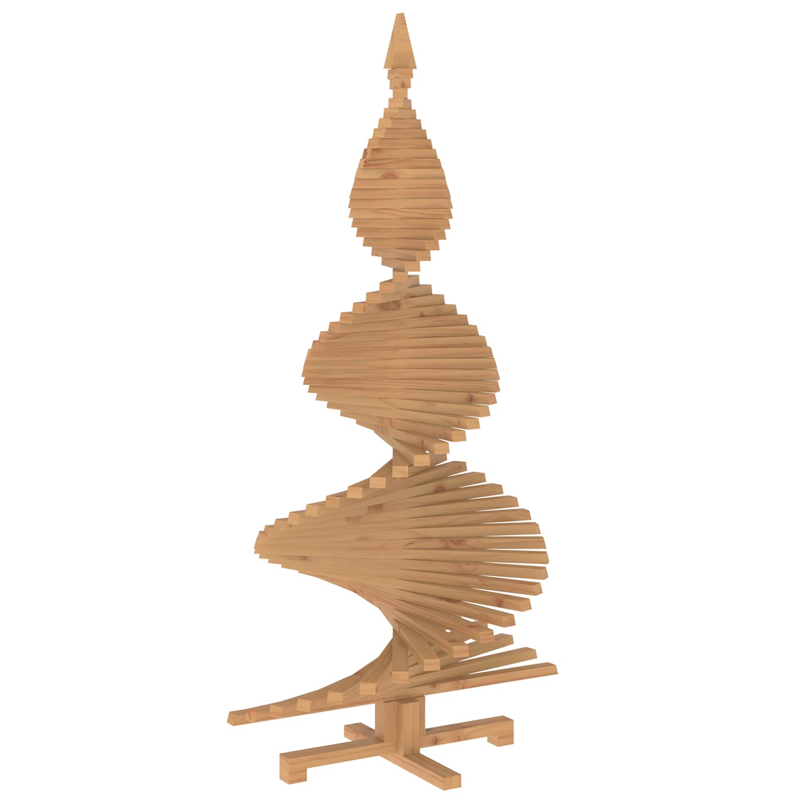 Albero di Natale in legno KOTKA 150 cm Legno Massello di Pino