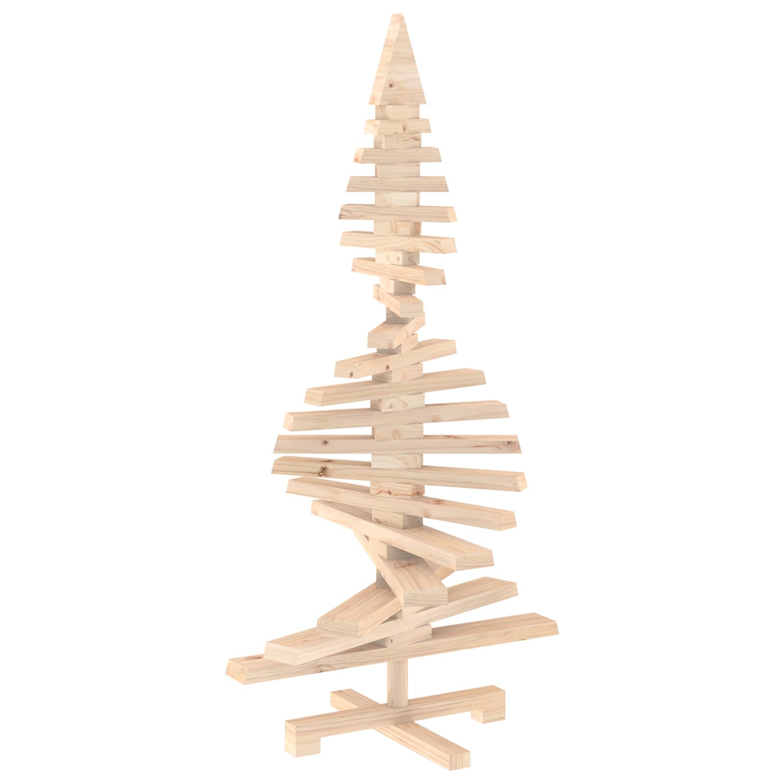 Albero di Natale in legno KOTKA 120 cm Legno Massello di Pino