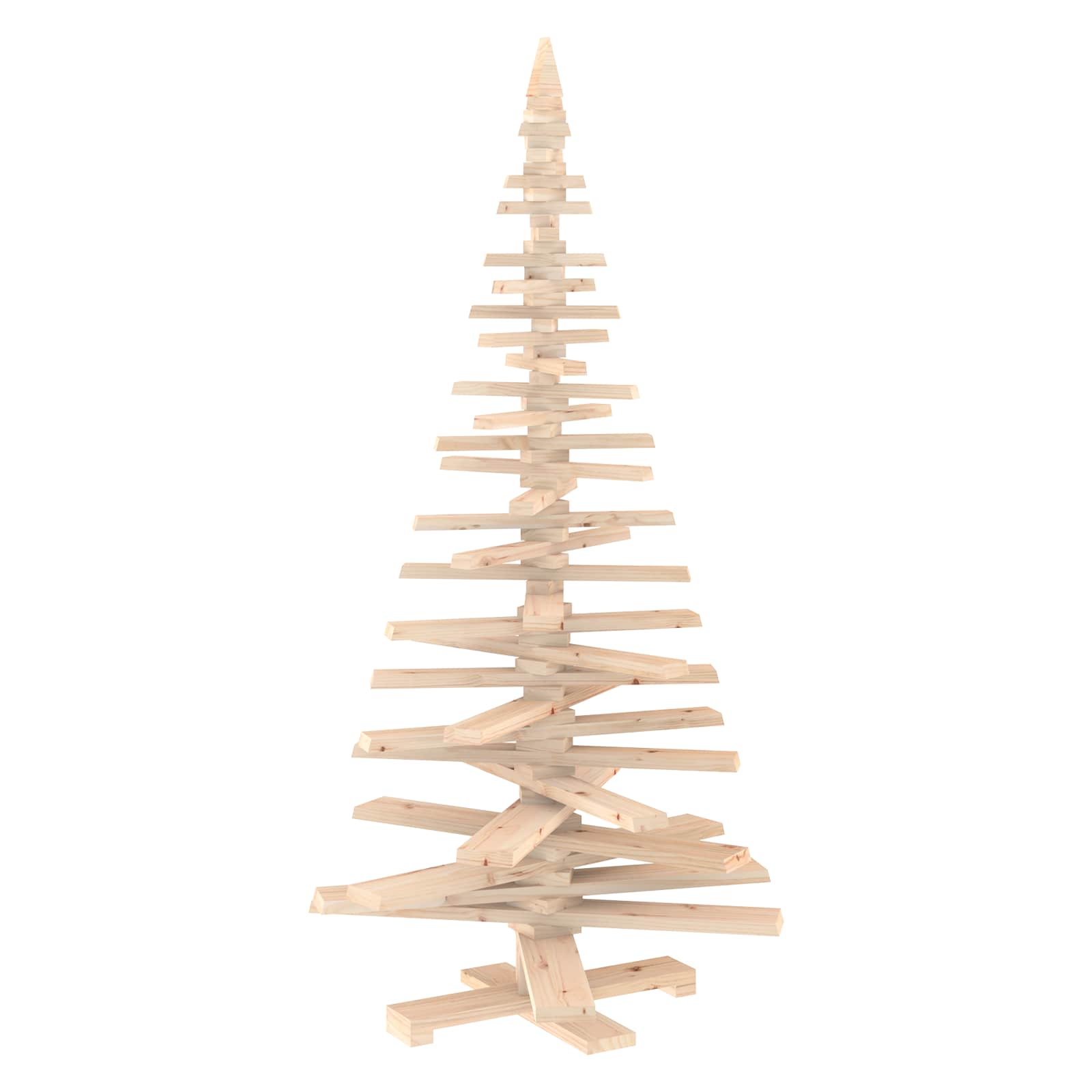 Albero di Natale in legno KOTKA 180 cm Legno Massello di Pino