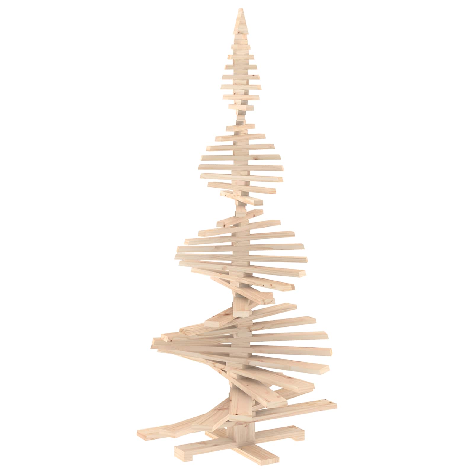 Albero di Natale in legno KOTKA 210 cm Legno Massello di Pino