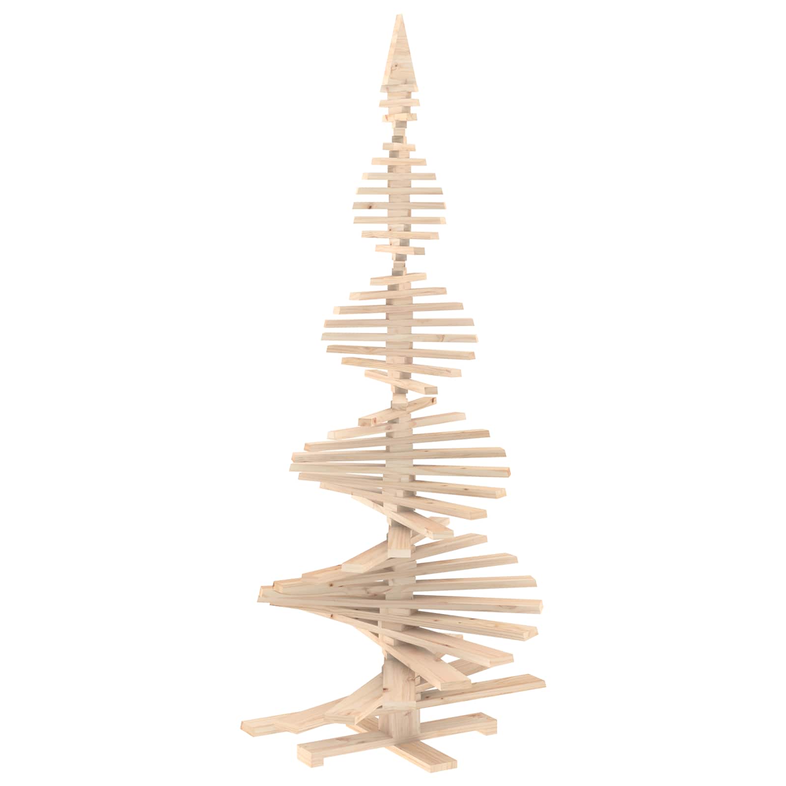Albero di Natale in legno KOTKA 240 cm Legno Massello di Pino