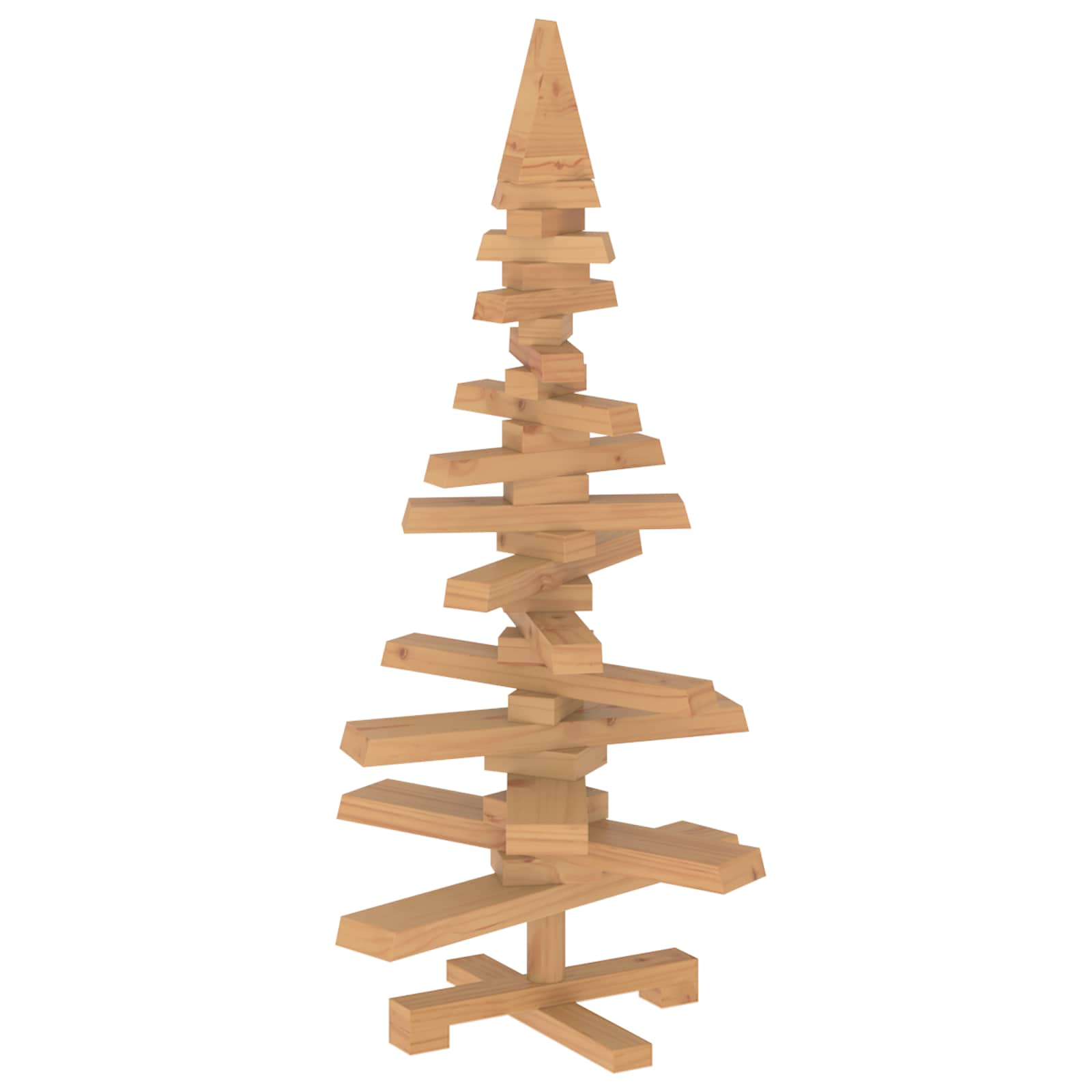 Albero di Natale in legno KOTKA 90 cm Legno Massello di Pino
