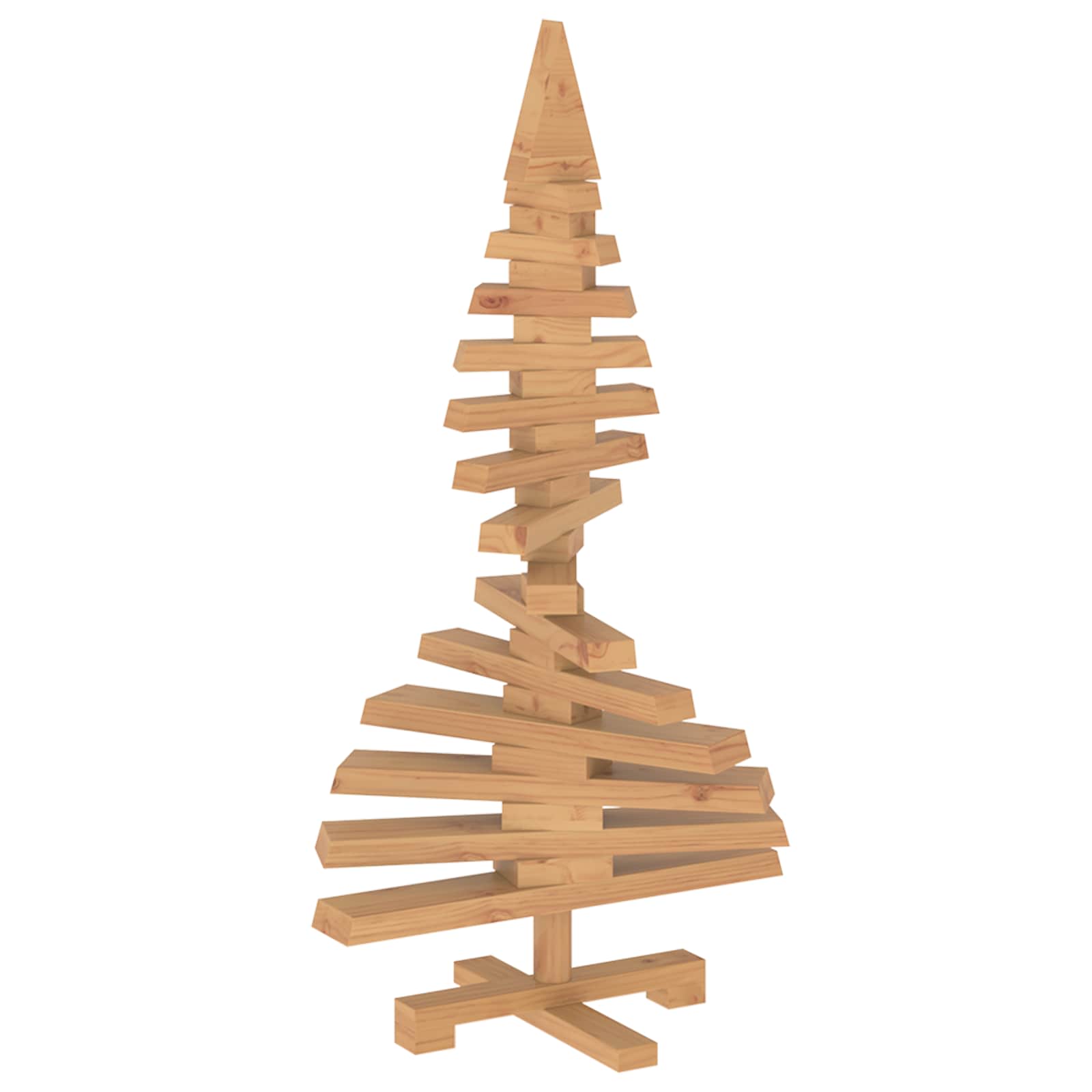 Albero di Natale in legno KOTKA 90 cm Legno Massello di Pino