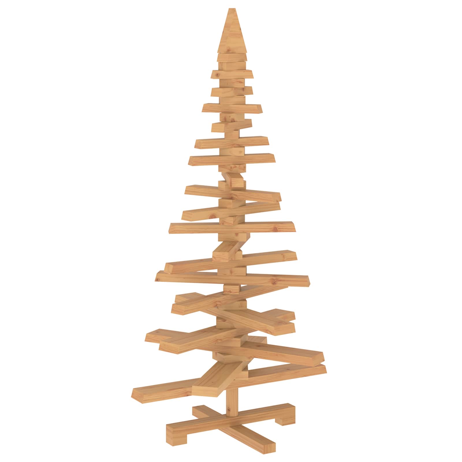 Albero di Natale in legno KOTKA 120 cm Legno Massello di Pino