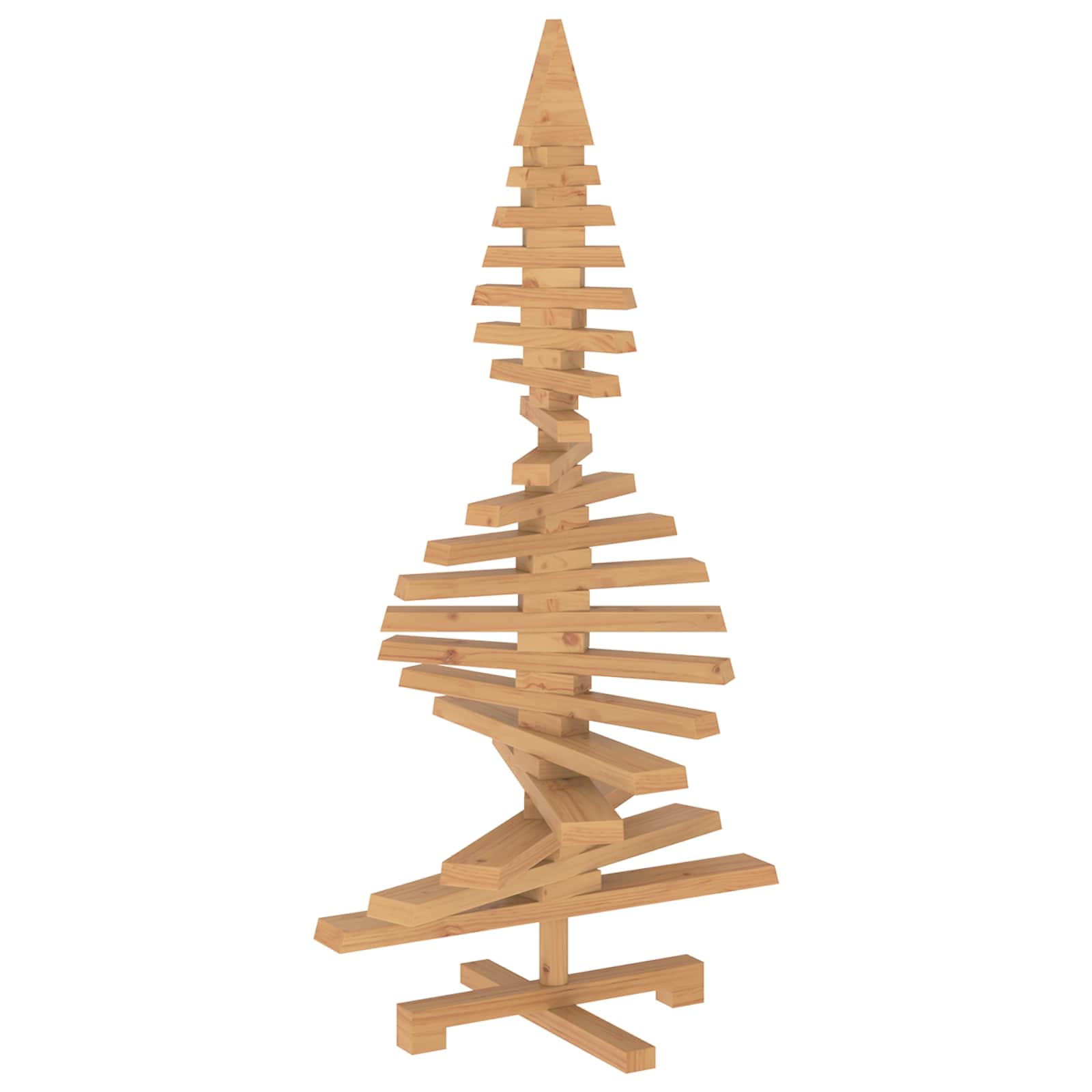 Albero di Natale in legno KOTKA 120 cm Legno Massello di Pino