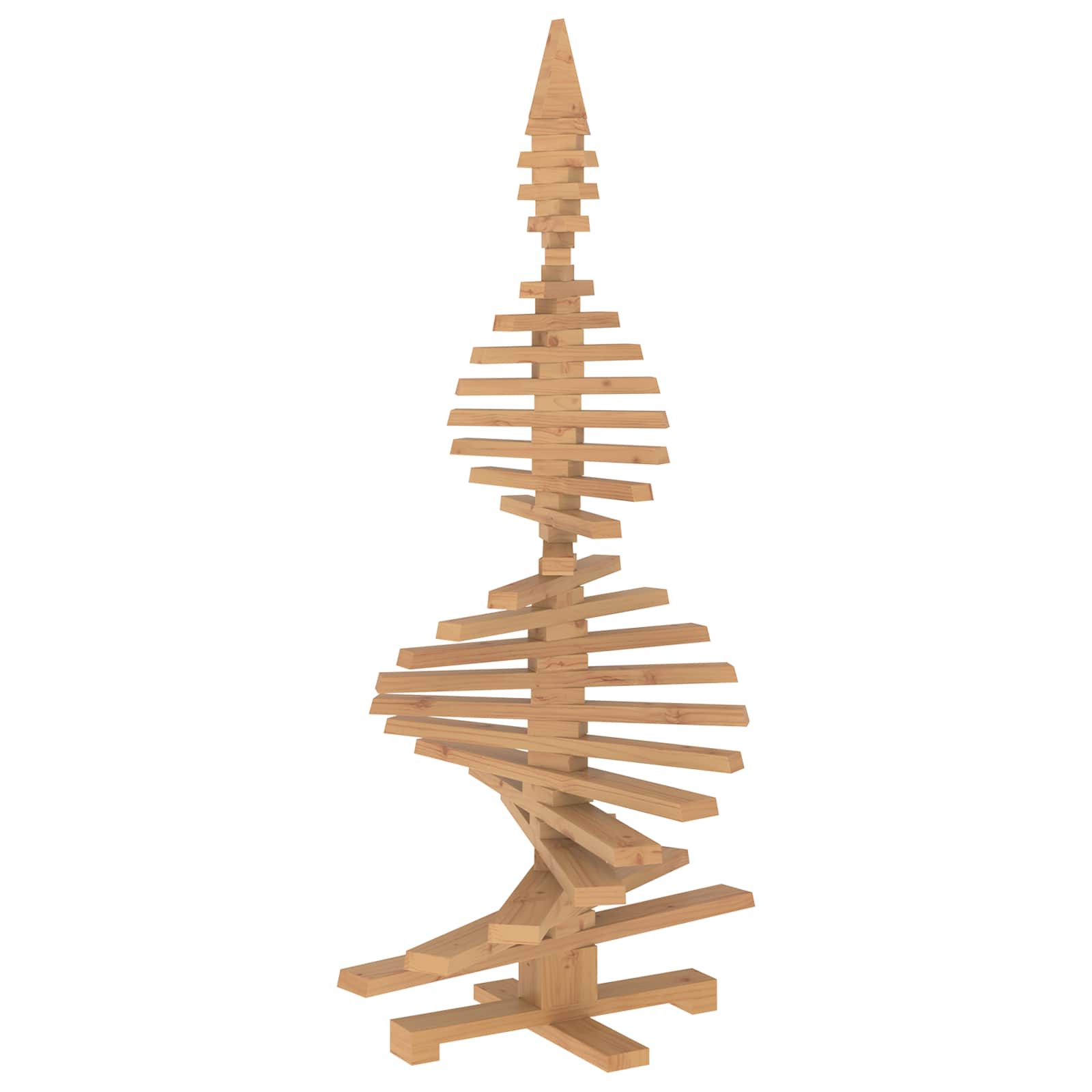 Albero di Natale in legno KOTKA 150 cm Legno Massello di Pino