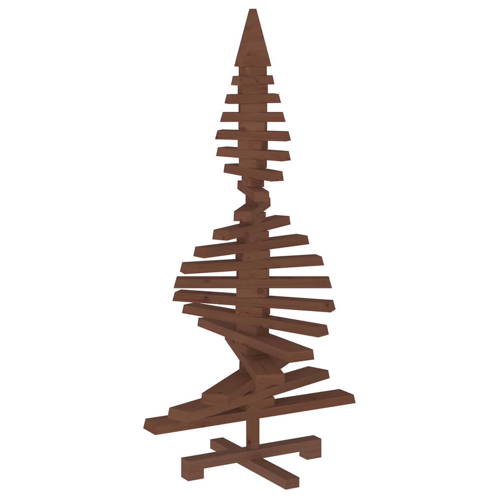 Albero di Natale in legno KOTKA 120 cm Legno Massello di Pino
