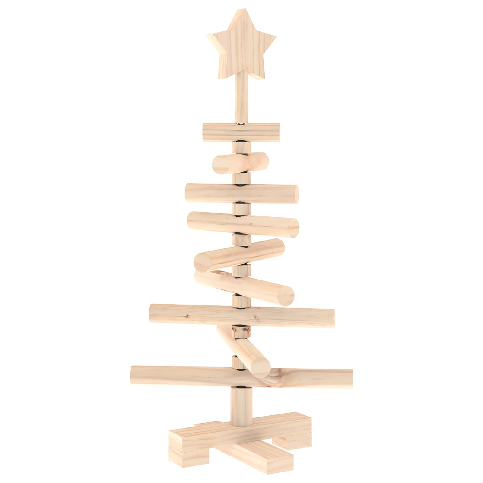 Albero di Natale in legno KOTKA 60 cm Legno Massello di Pino