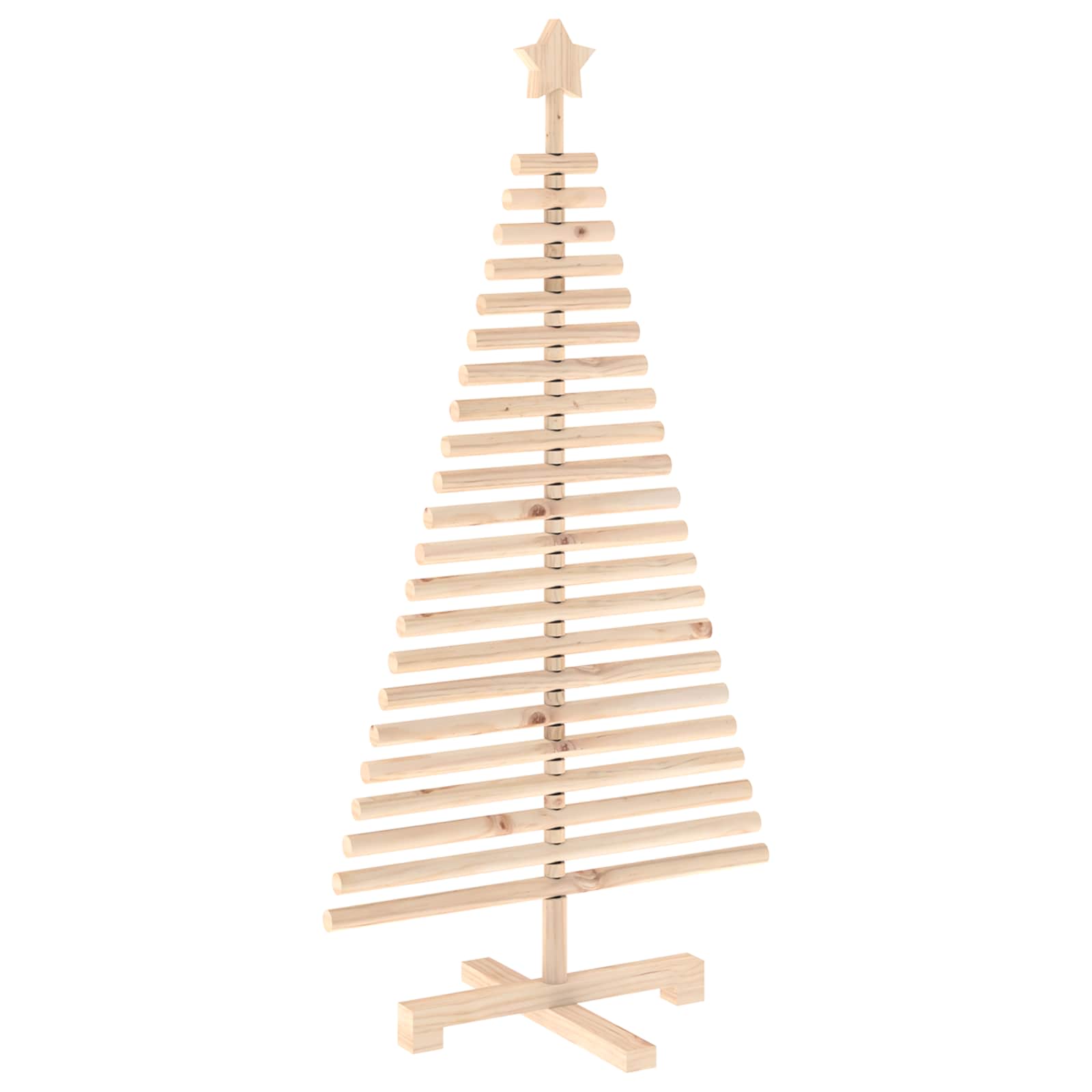 Albero di Natale in legno KOTKA 120 cm Legno Massello di Pino