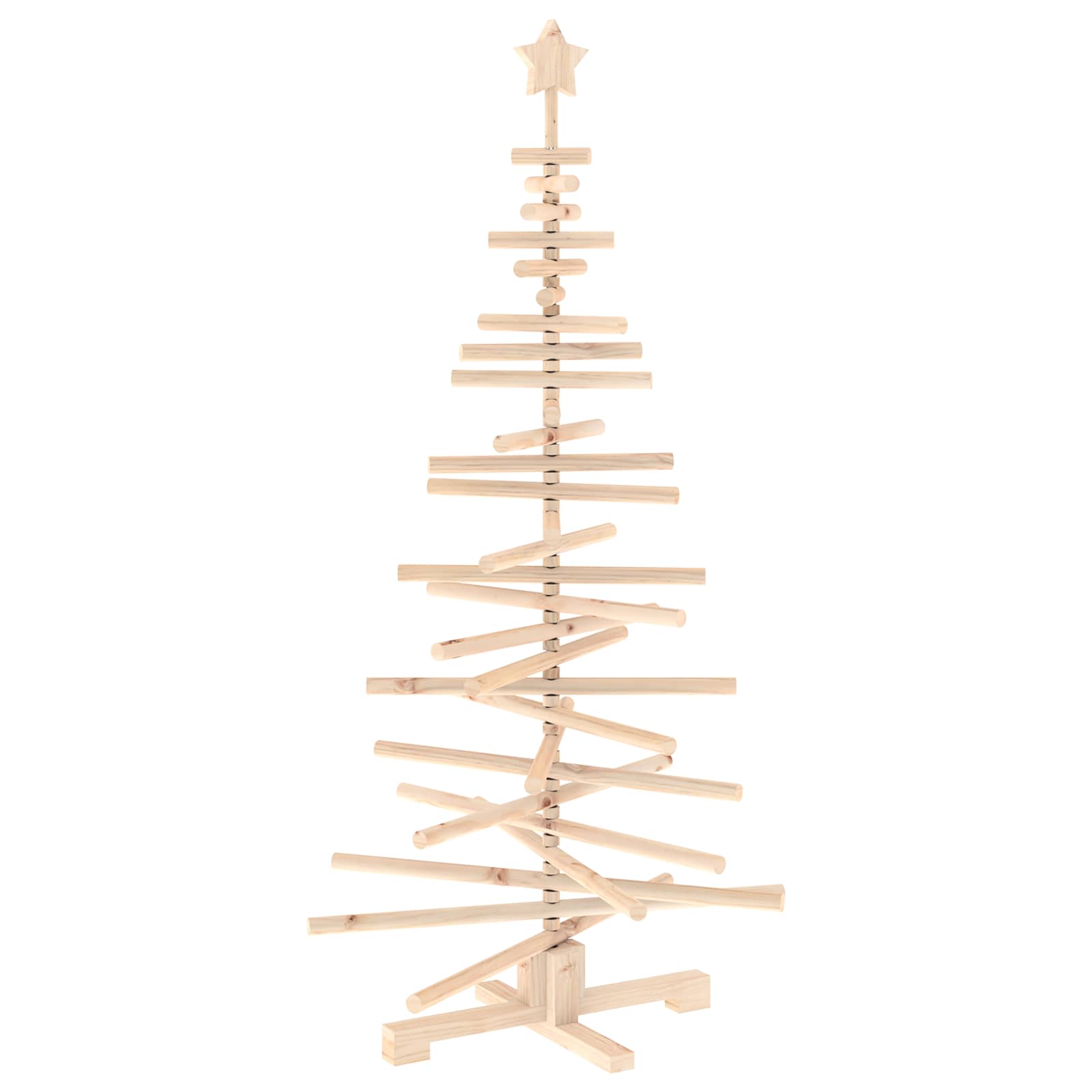Albero di Natale in legno KOTKA 150 cm Legno Massello di Pino