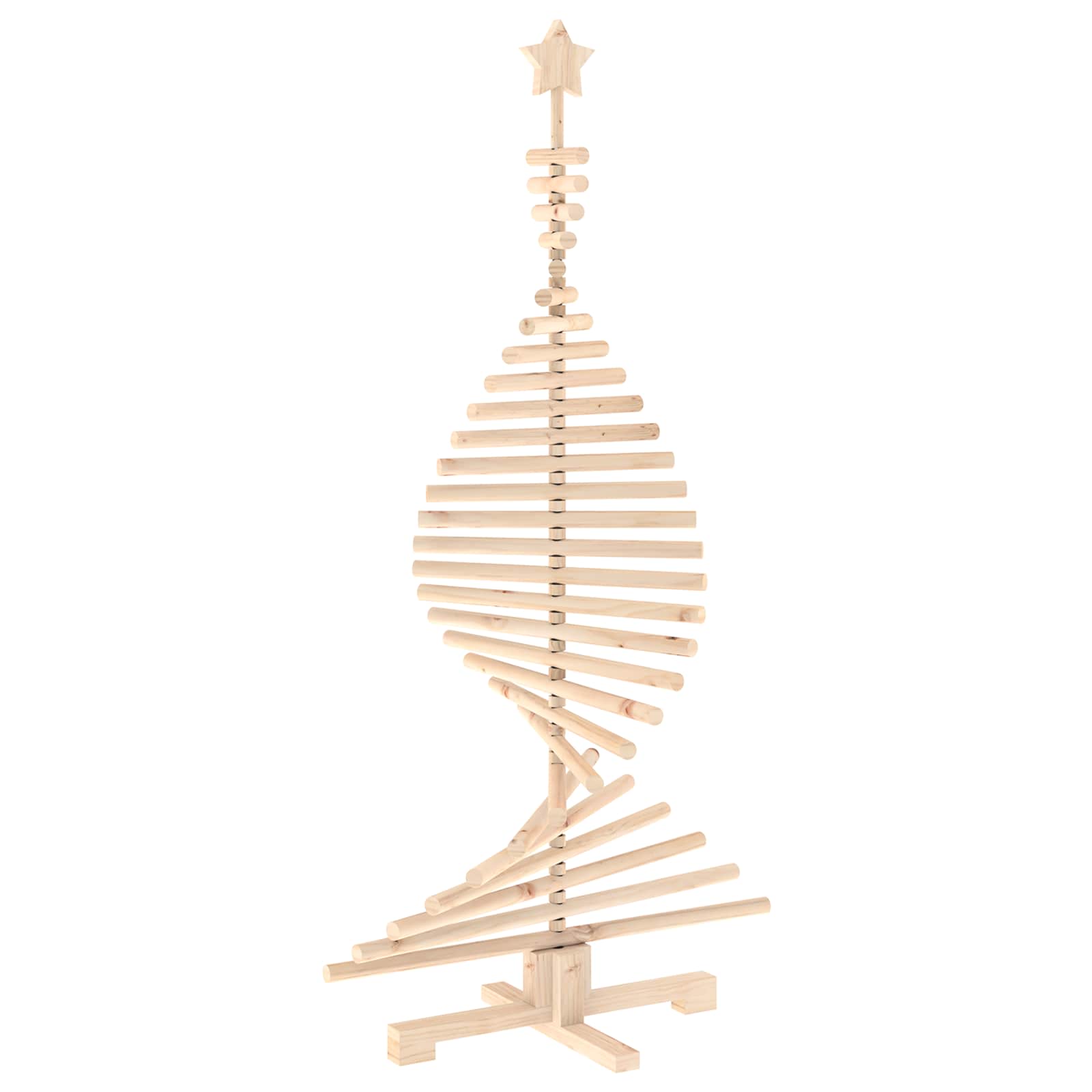 Albero di Natale in legno KOTKA 150 cm Legno Massello di Pino