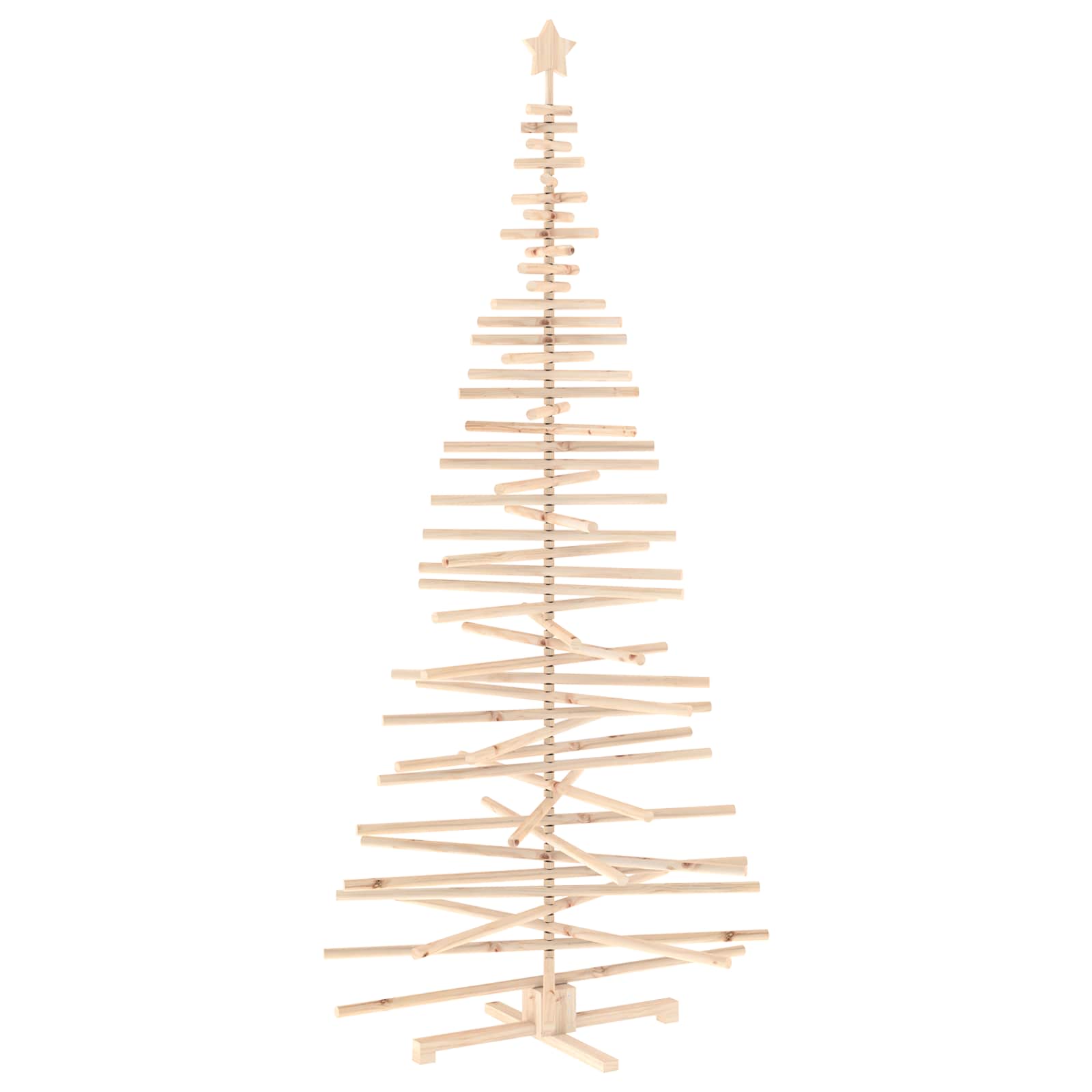 Albero di Natale in legno KOTKA 240 cm Legno Massello di Pino