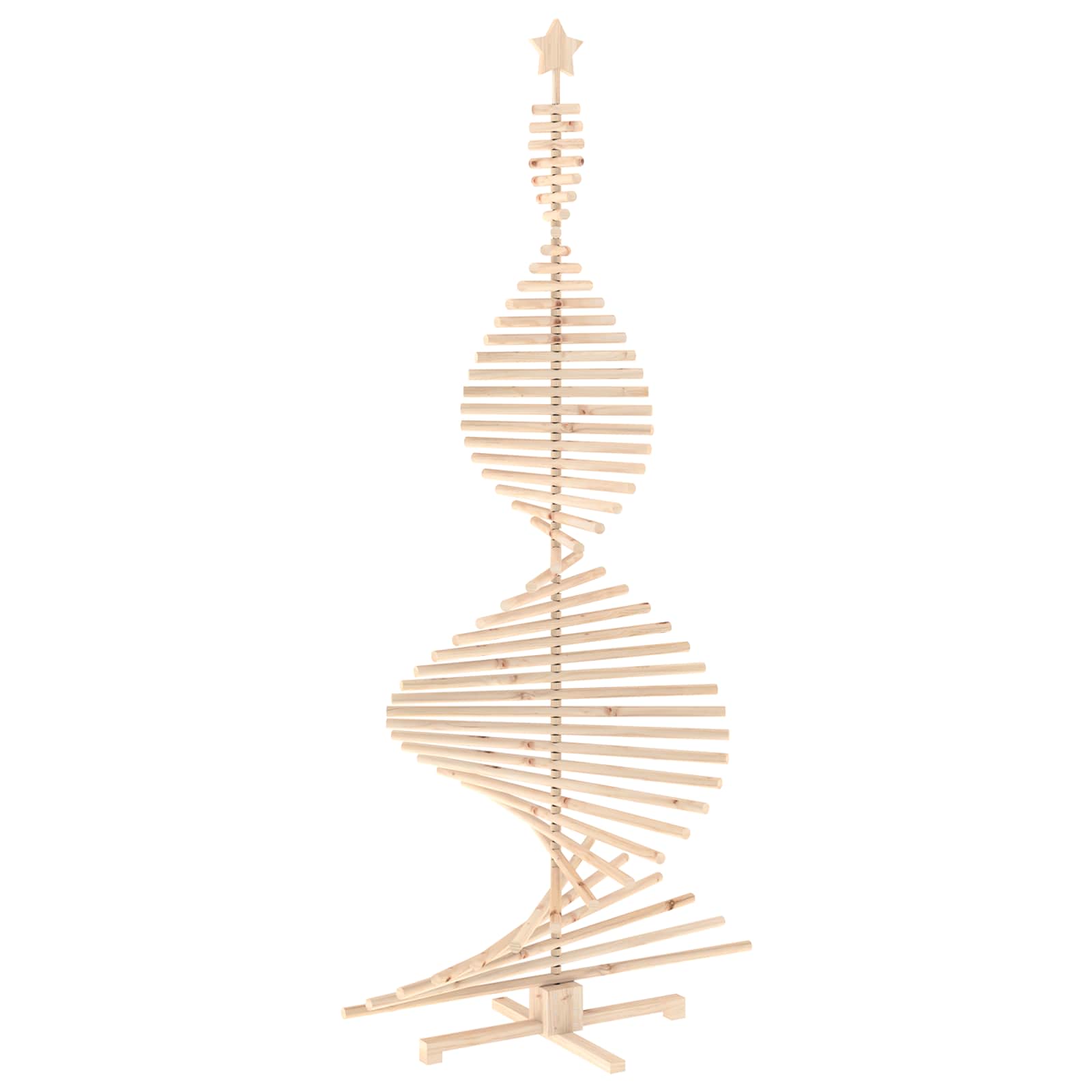Albero di Natale in legno KOTKA 240 cm Legno Massello di Pino