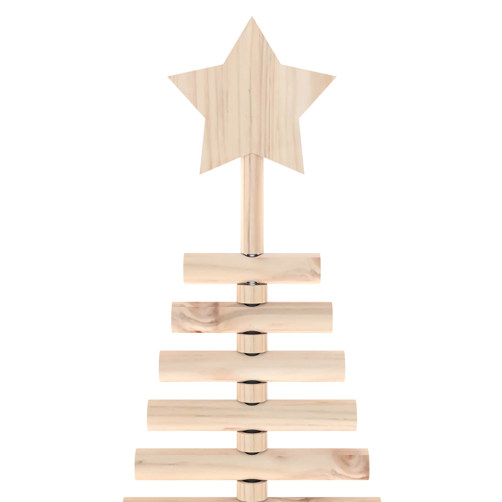 Albero di Natale in legno KOTKA 240 cm Legno Massello di Pino