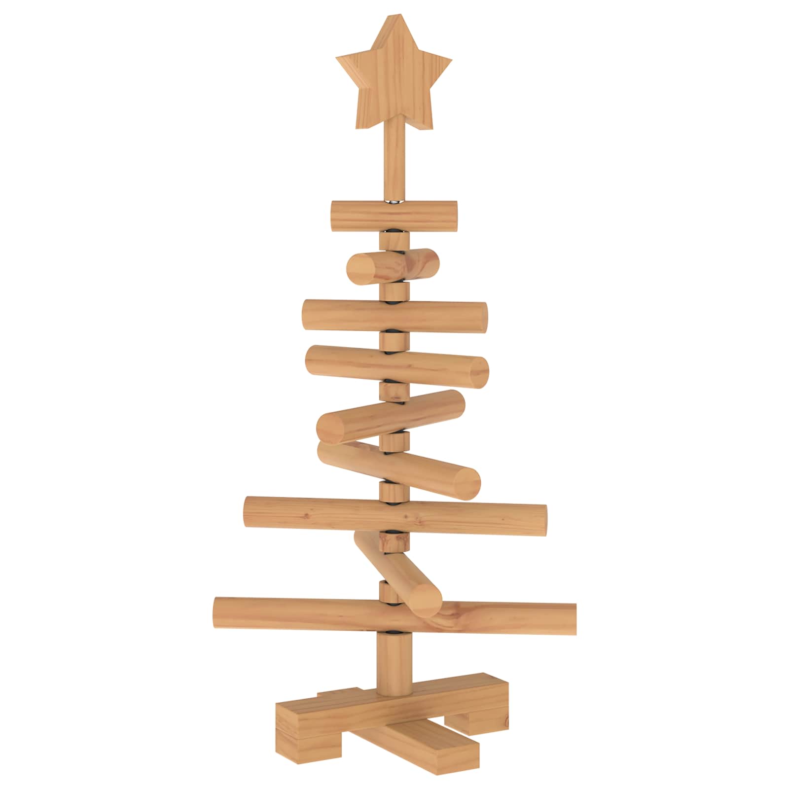 Albero di Natale in legno KOTKA 60 cm Legno Massello di Pino
