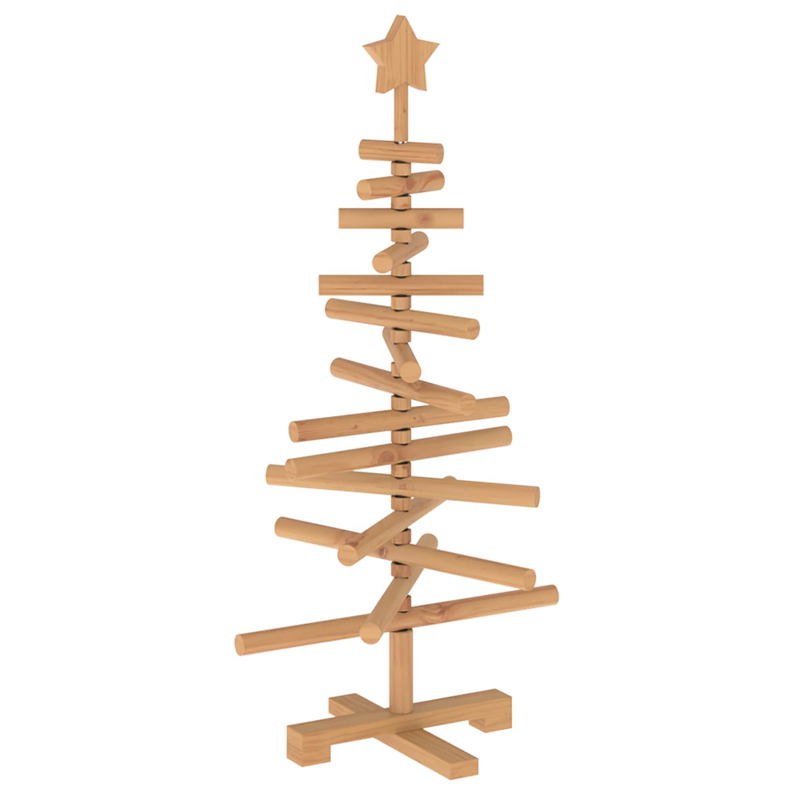 Albero di Natale in legno KOTKA 90 cm Legno Massello di Pino