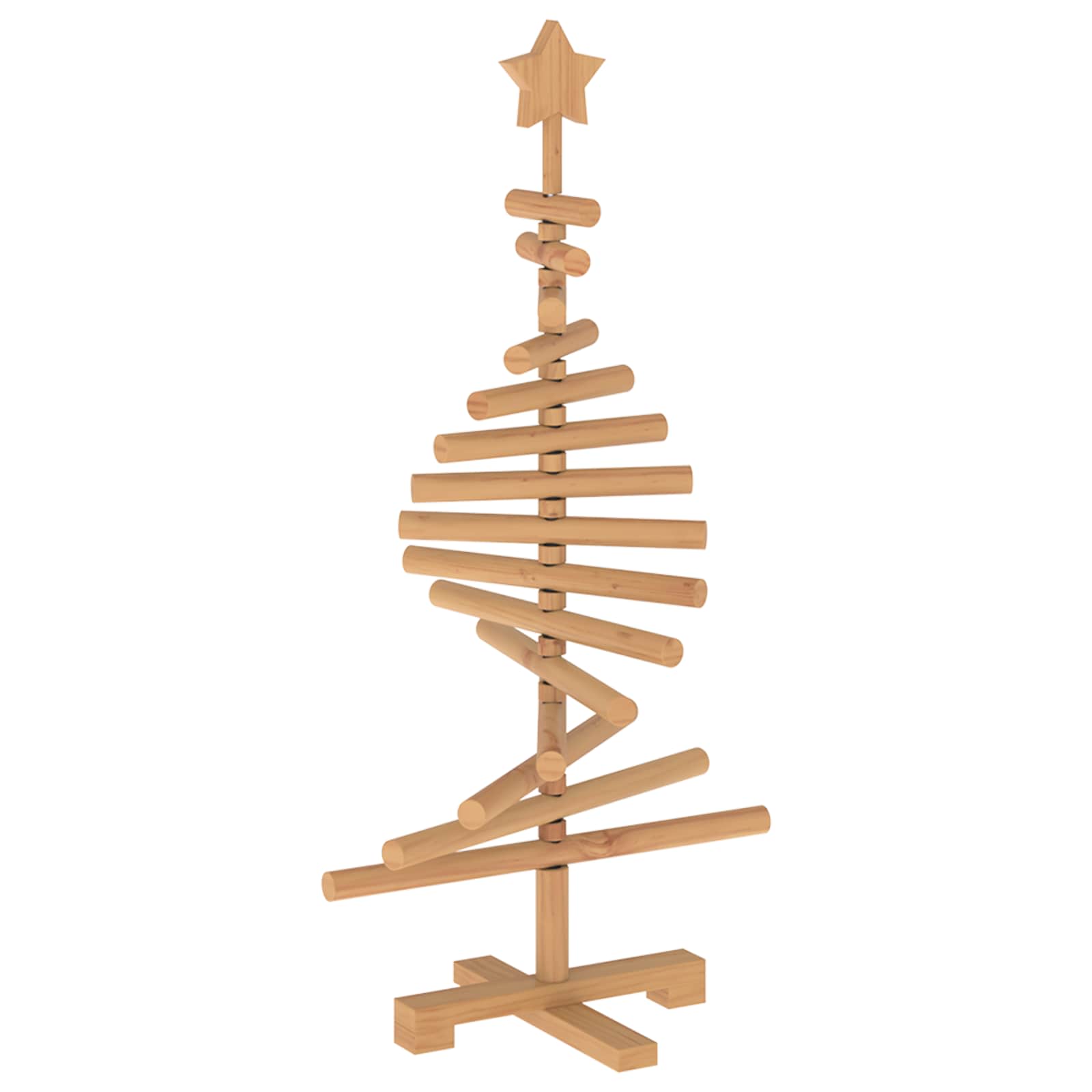 Albero di Natale in legno KOTKA 90 cm Legno Massello di Pino