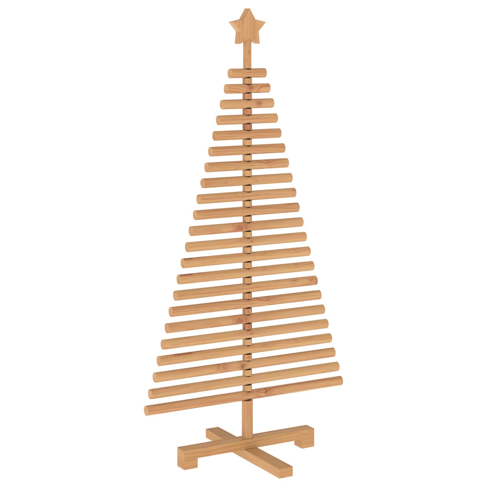 Albero di Natale in legno KOTKA 120 cm Legno Massello di Pino