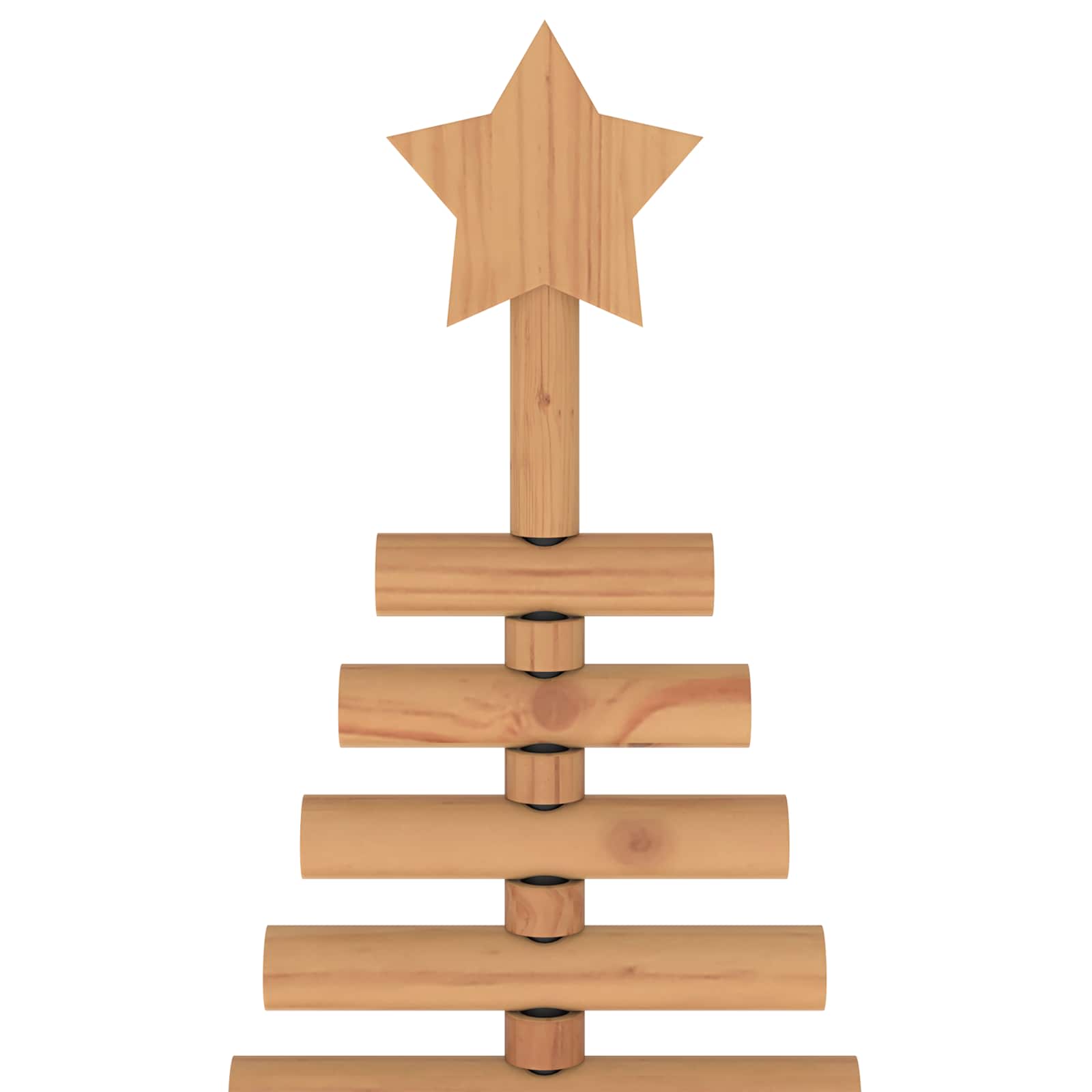 Albero di Natale in legno KOTKA 120 cm Legno Massello di Pino