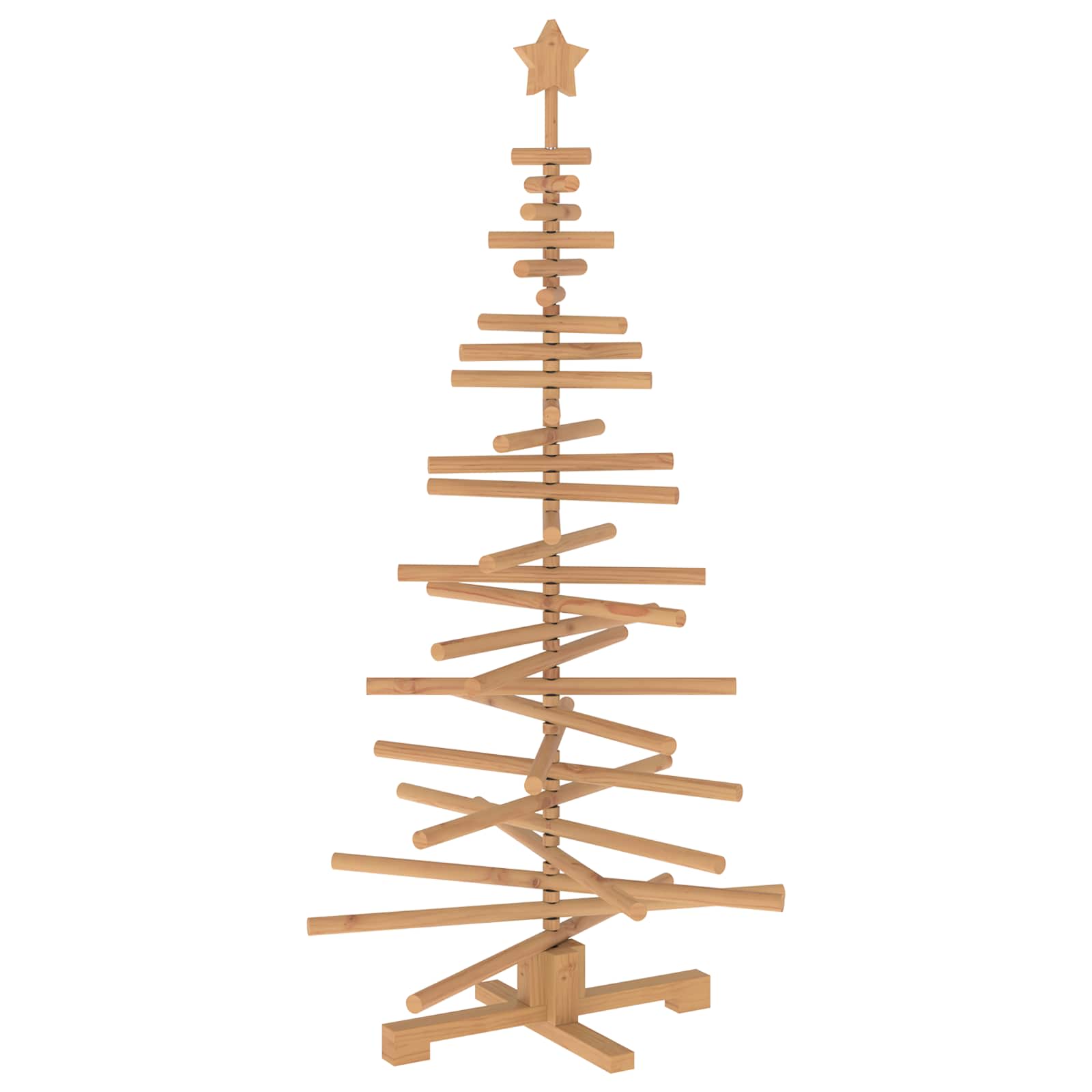 Albero di Natale in legno KOTKA 150 cm Legno Massello di Pino