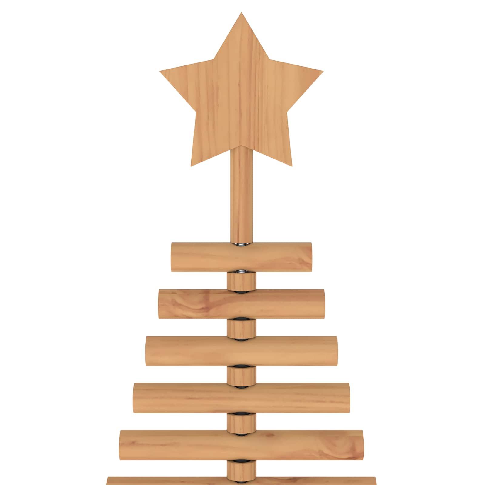Albero di Natale in legno KOTKA 210 cm Legno Massello di Pino