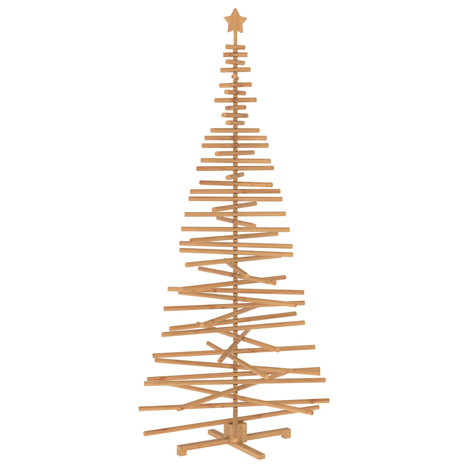 Albero di Natale in legno KOTKA 240 cm Legno Massello di Pino