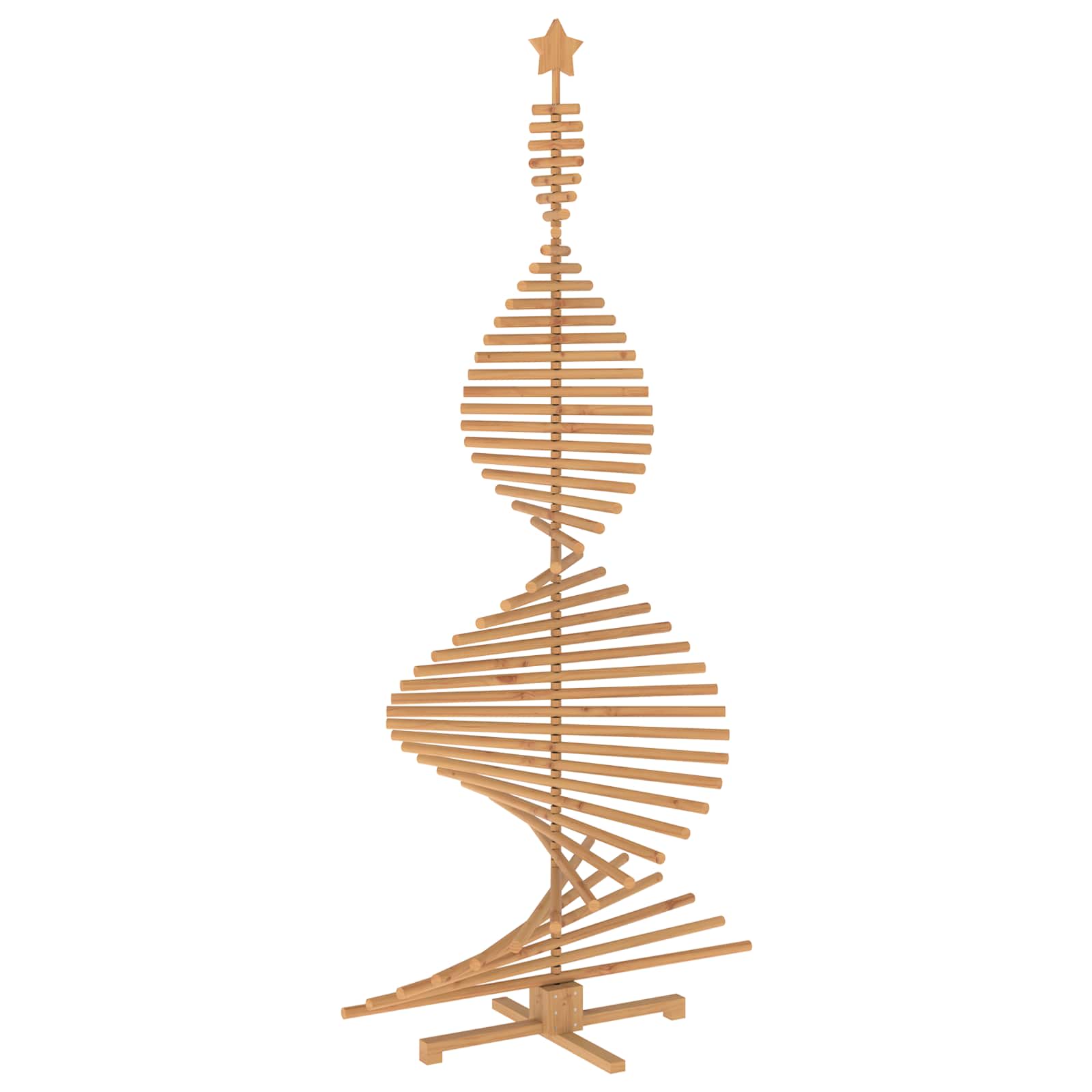 Albero di Natale in legno KOTKA 240 cm Legno Massello di Pino