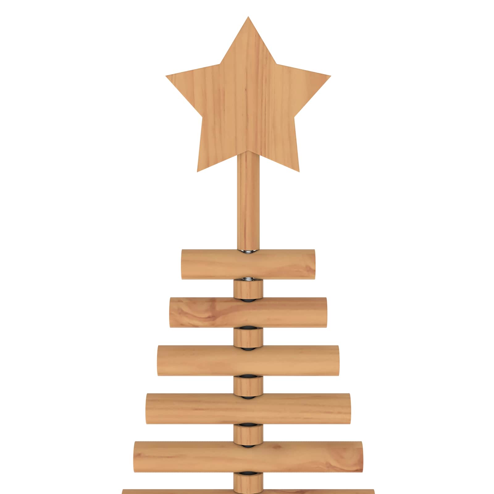 Albero di Natale in legno KOTKA 240 cm Legno Massello di Pino