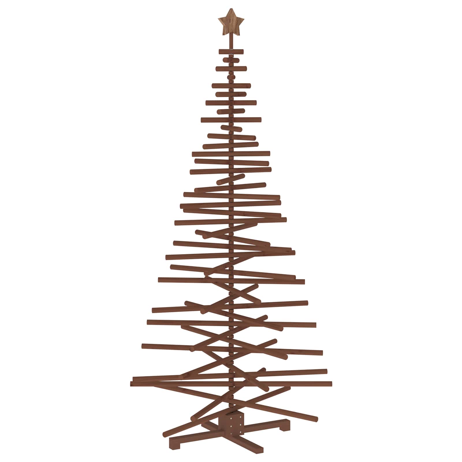Albero di Natale in legno KOTKA 210 cm Legno Massello di Pino