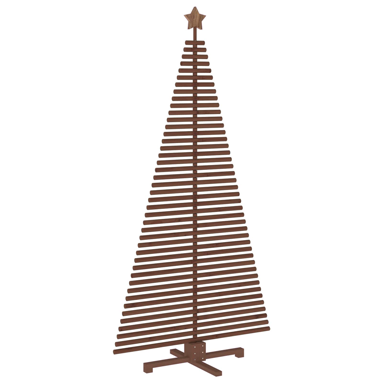 Albero di Natale in legno KOTKA 210 cm Legno Massello di Pino
