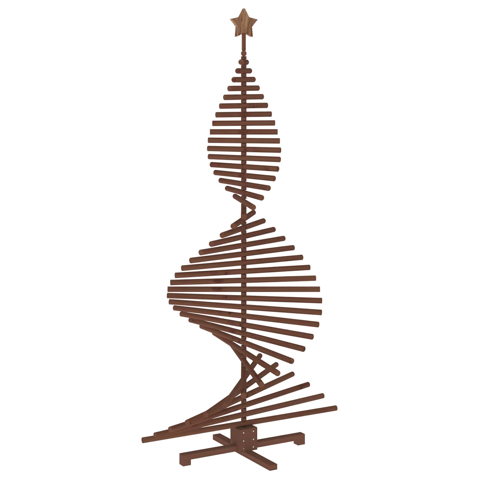 Albero di Natale in legno KOTKA 210 cm Legno Massello di Pino