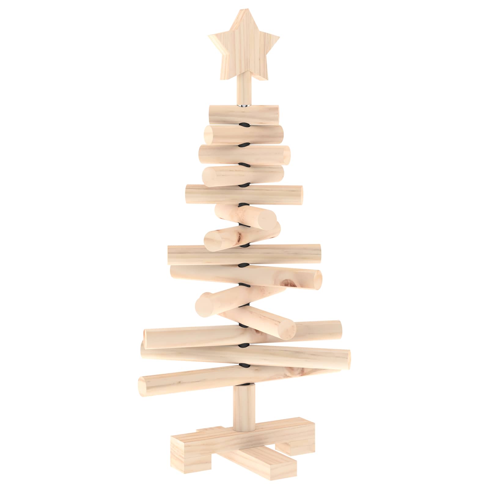Albero di Natale in legno KOTKA 60 cm Legno Massello di Pino