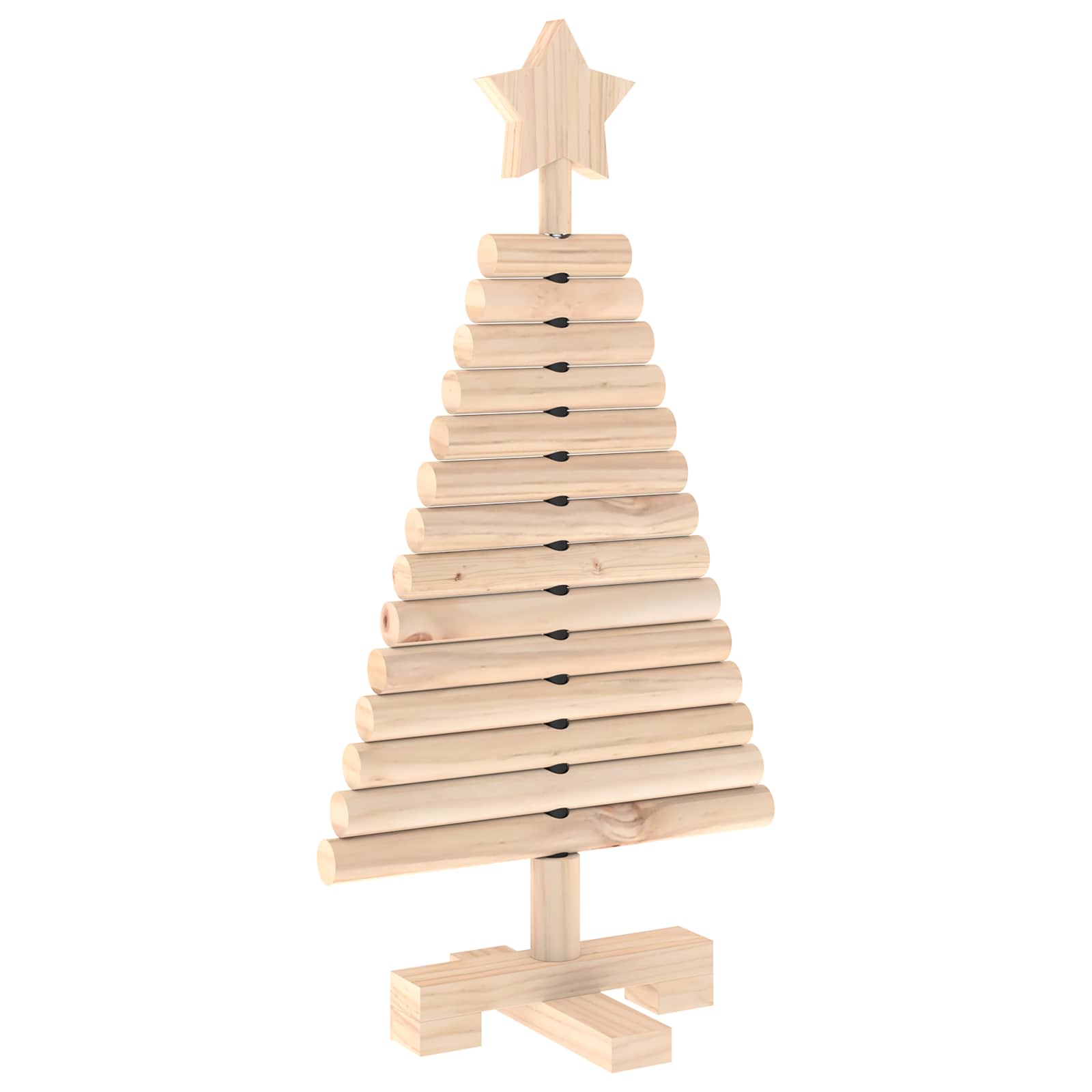Albero di Natale in legno KOTKA 60 cm Legno Massello di Pino