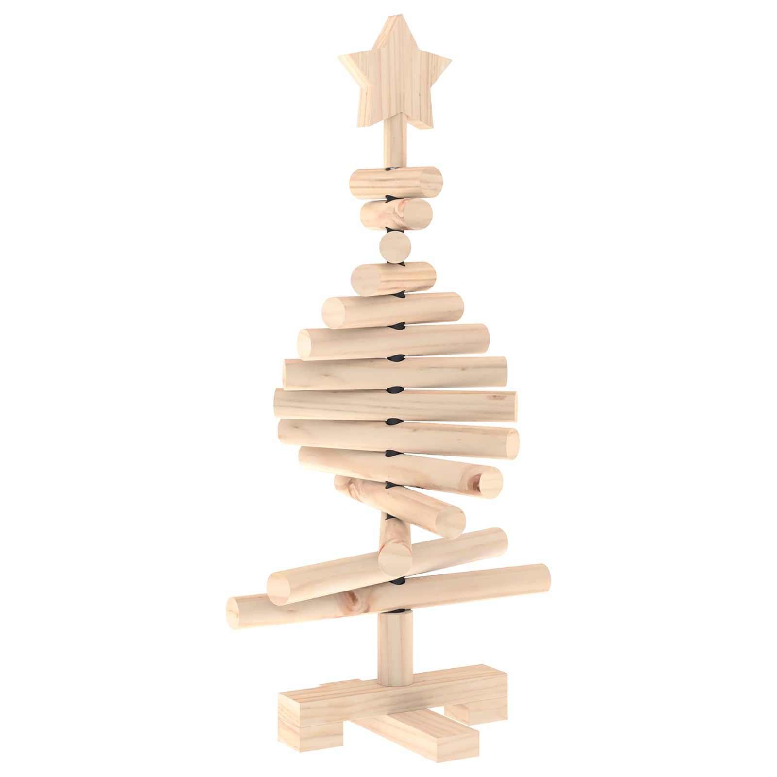 Albero di Natale in legno KOTKA 60 cm Legno Massello di Pino