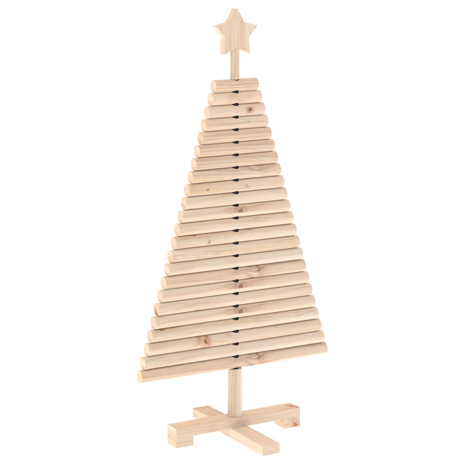 Albero di Natale in legno KOTKA 90 cm Legno Massello di Pino