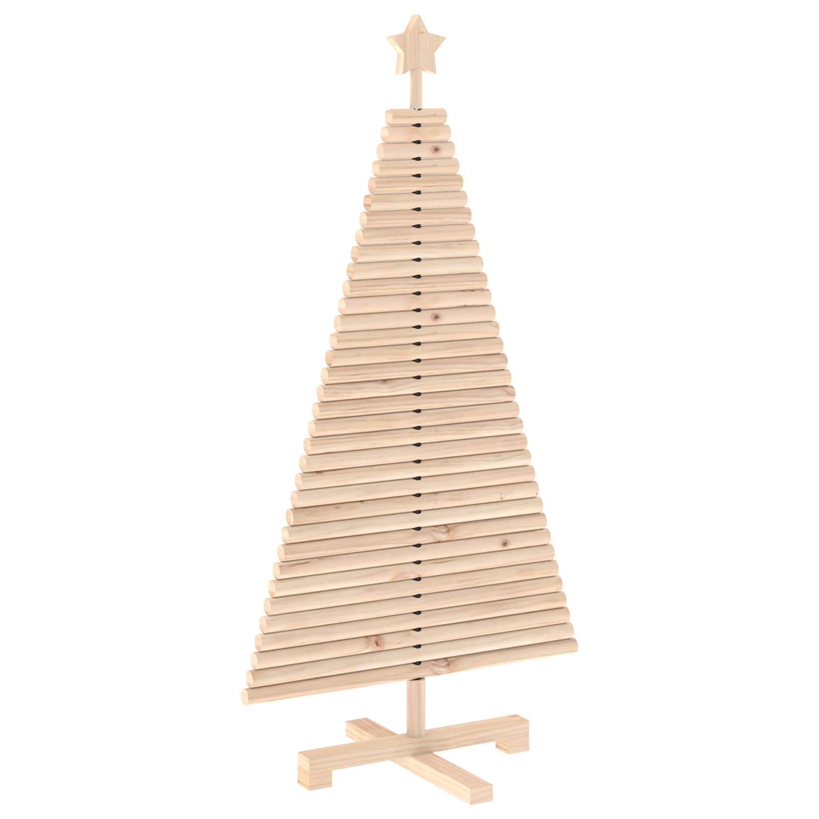 Albero di Natale in legno KOTKA 120 cm Legno Massello di Pino
