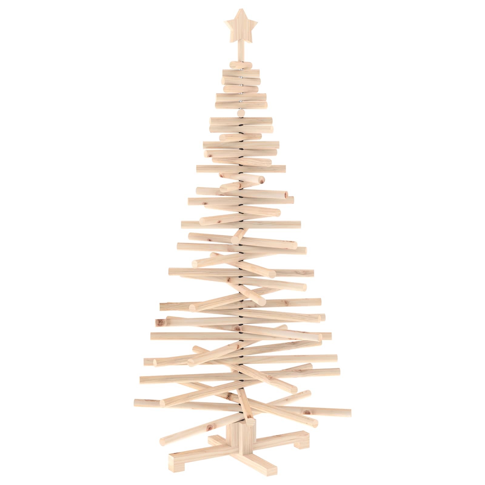 Albero di Natale in legno KOTKA 150 cm Legno Massello di Pino