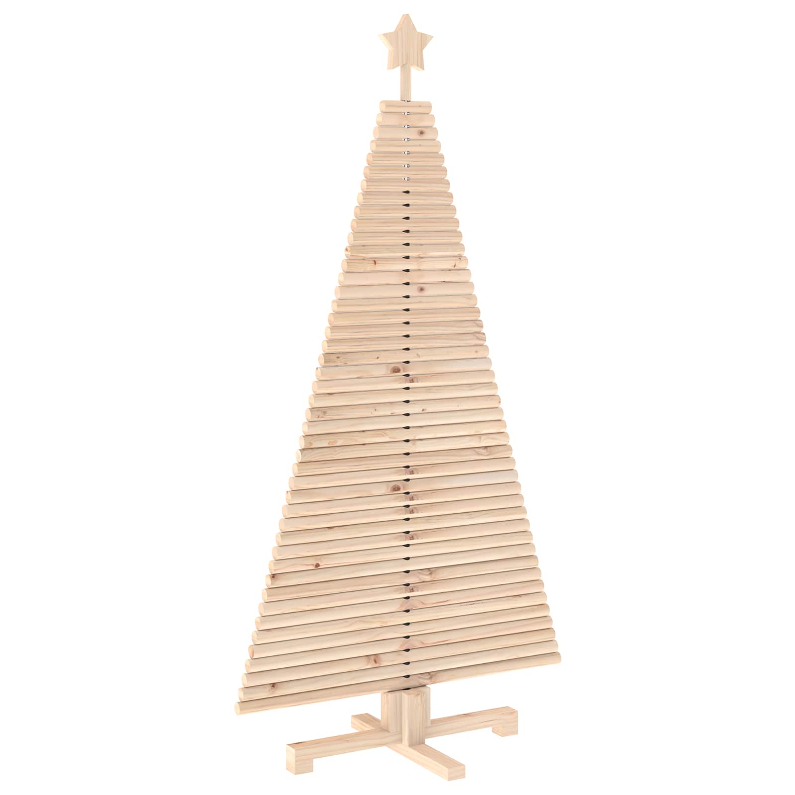 Albero di Natale in legno KOTKA 150 cm Legno Massello di Pino