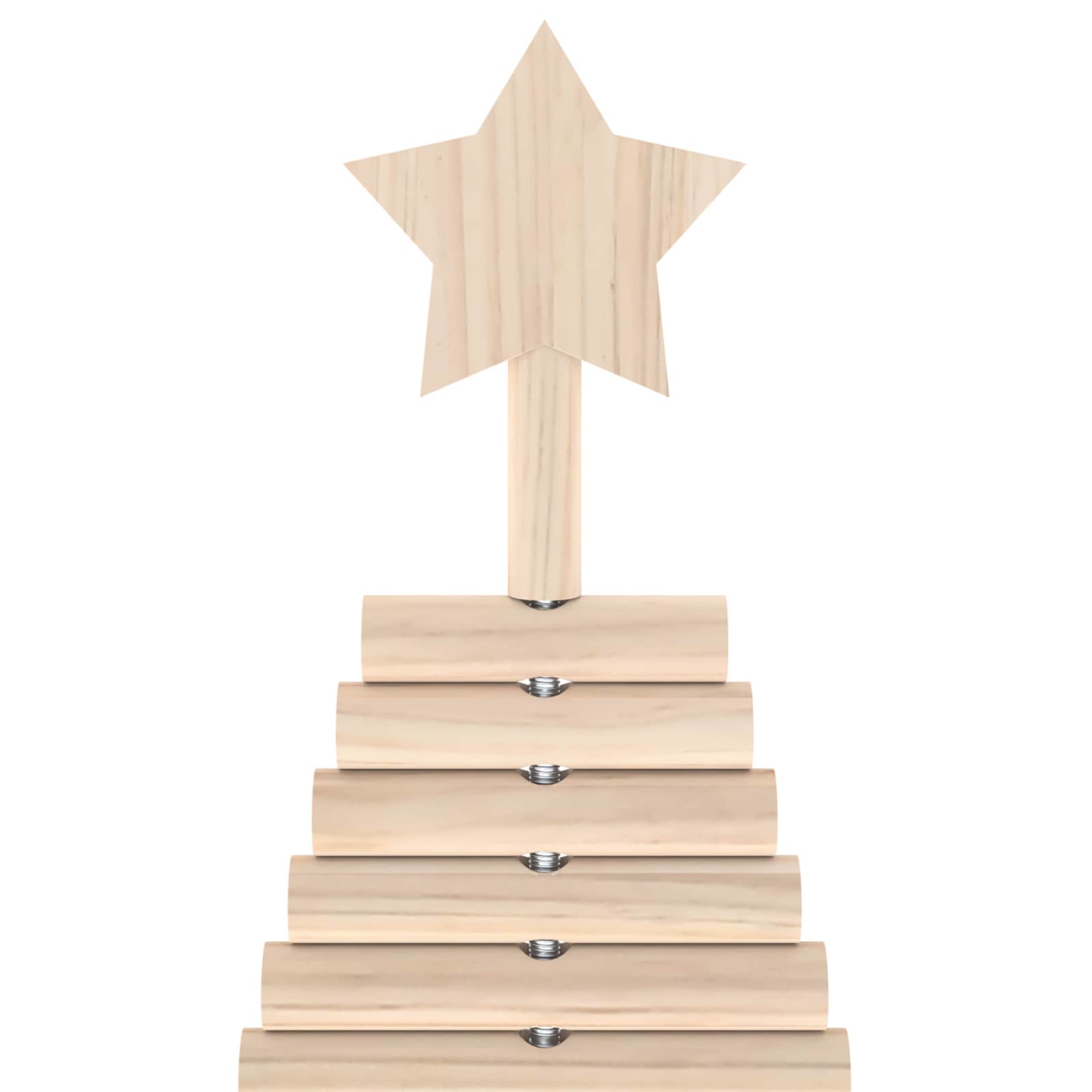 Albero di Natale in legno KOTKA 150 cm Legno Massello di Pino