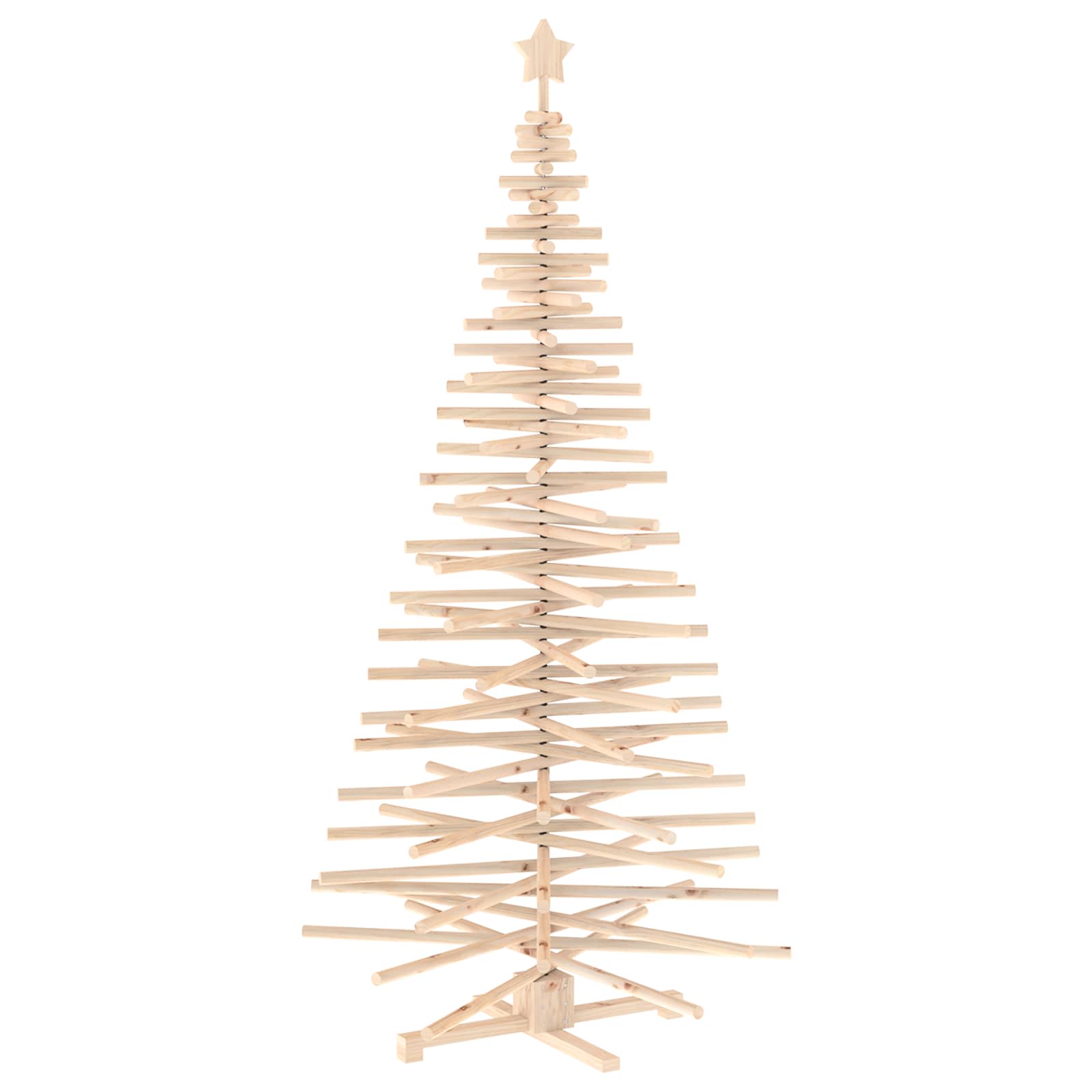 Albero di Natale in legno KOTKA 210 cm Legno Massello di Pino